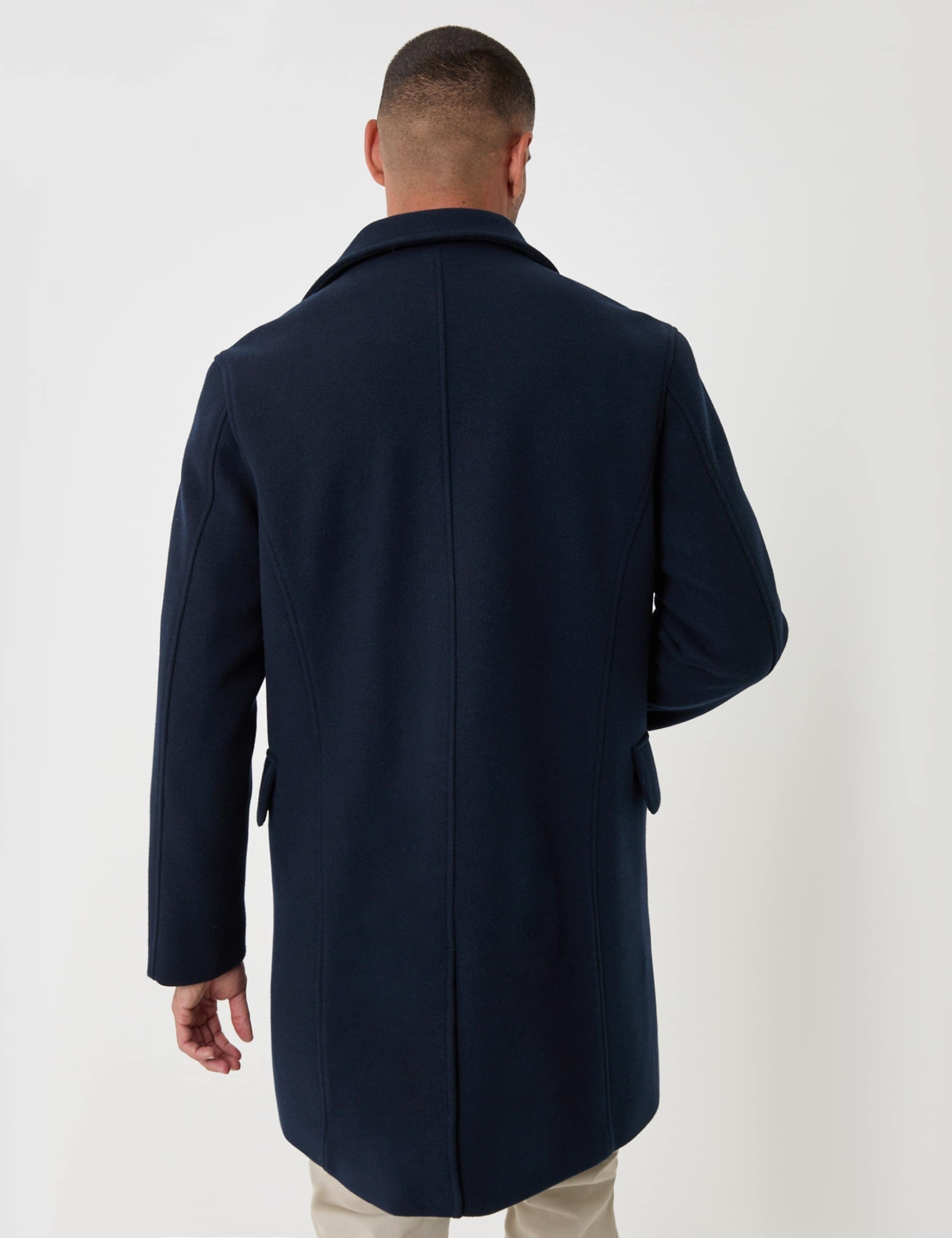 Faux Wool Double Breasted Trench Coat 6 of 6