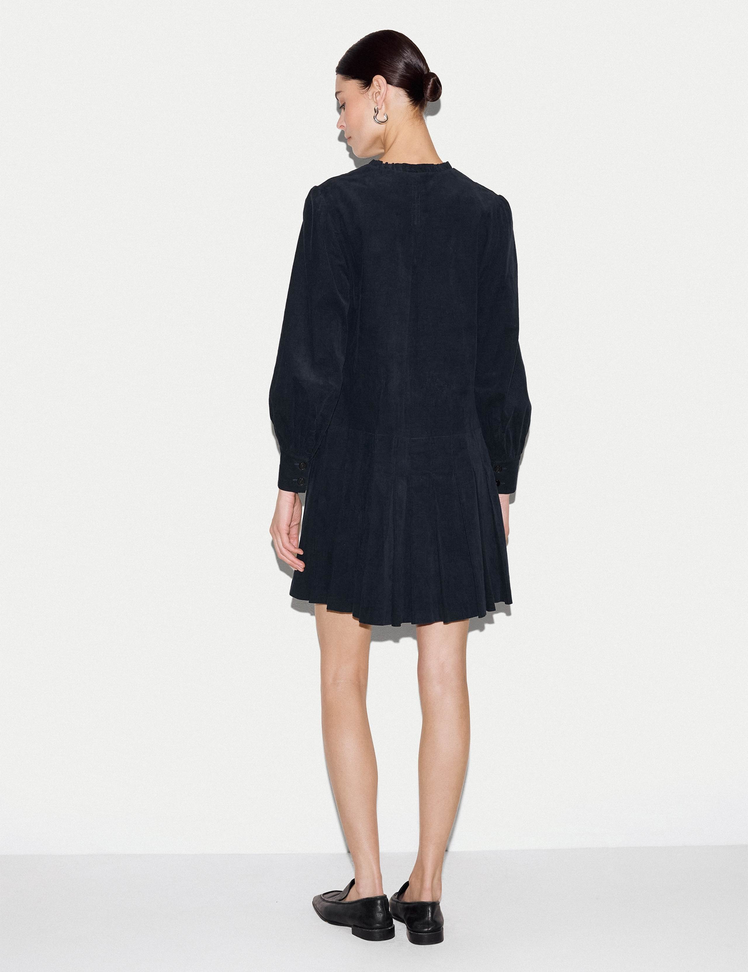 Cord Pleated Tiered Mini Dress 5 of 6