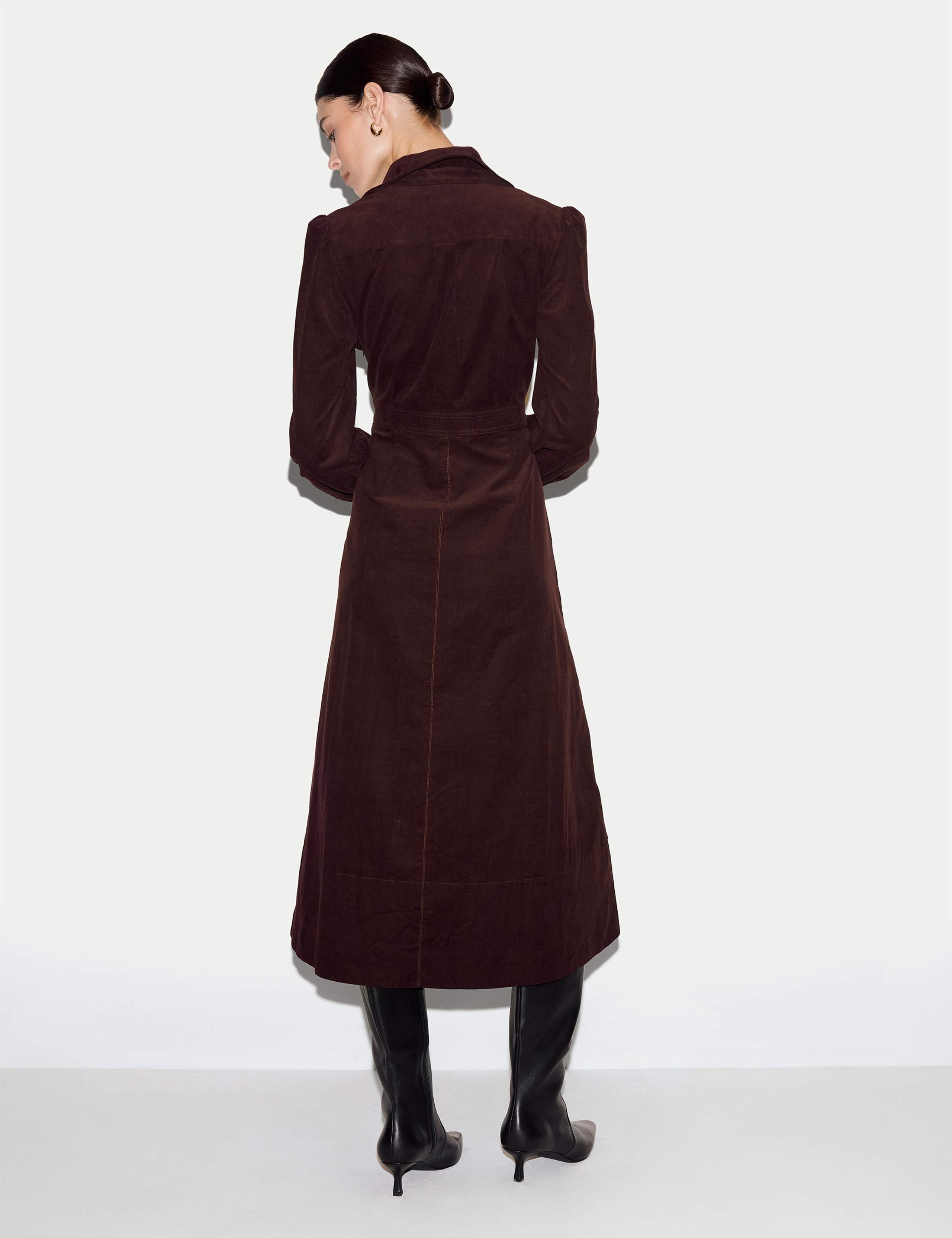 Cord Waisted Midi Dress 3 of 6