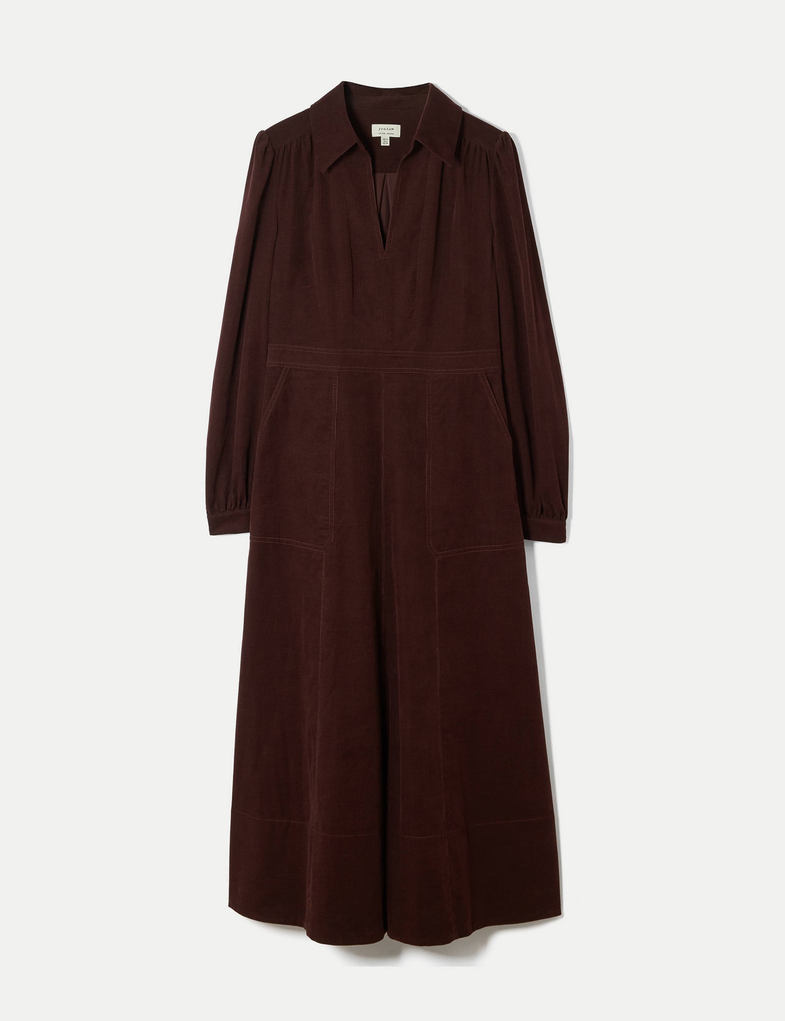 Cord Waisted Midi Dress 2 of 6