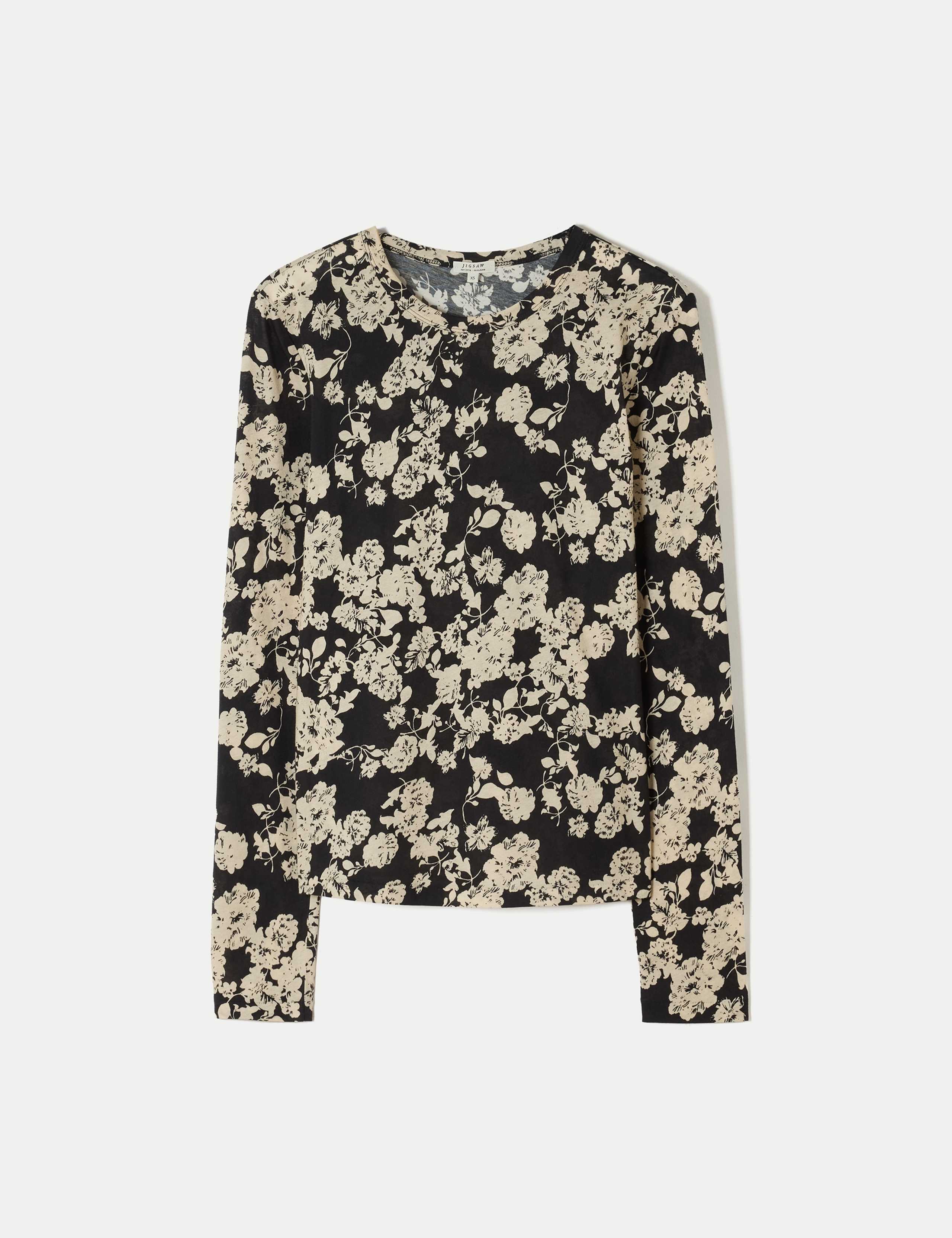 Pure Cotton Floral T-Shirt 2 of 5