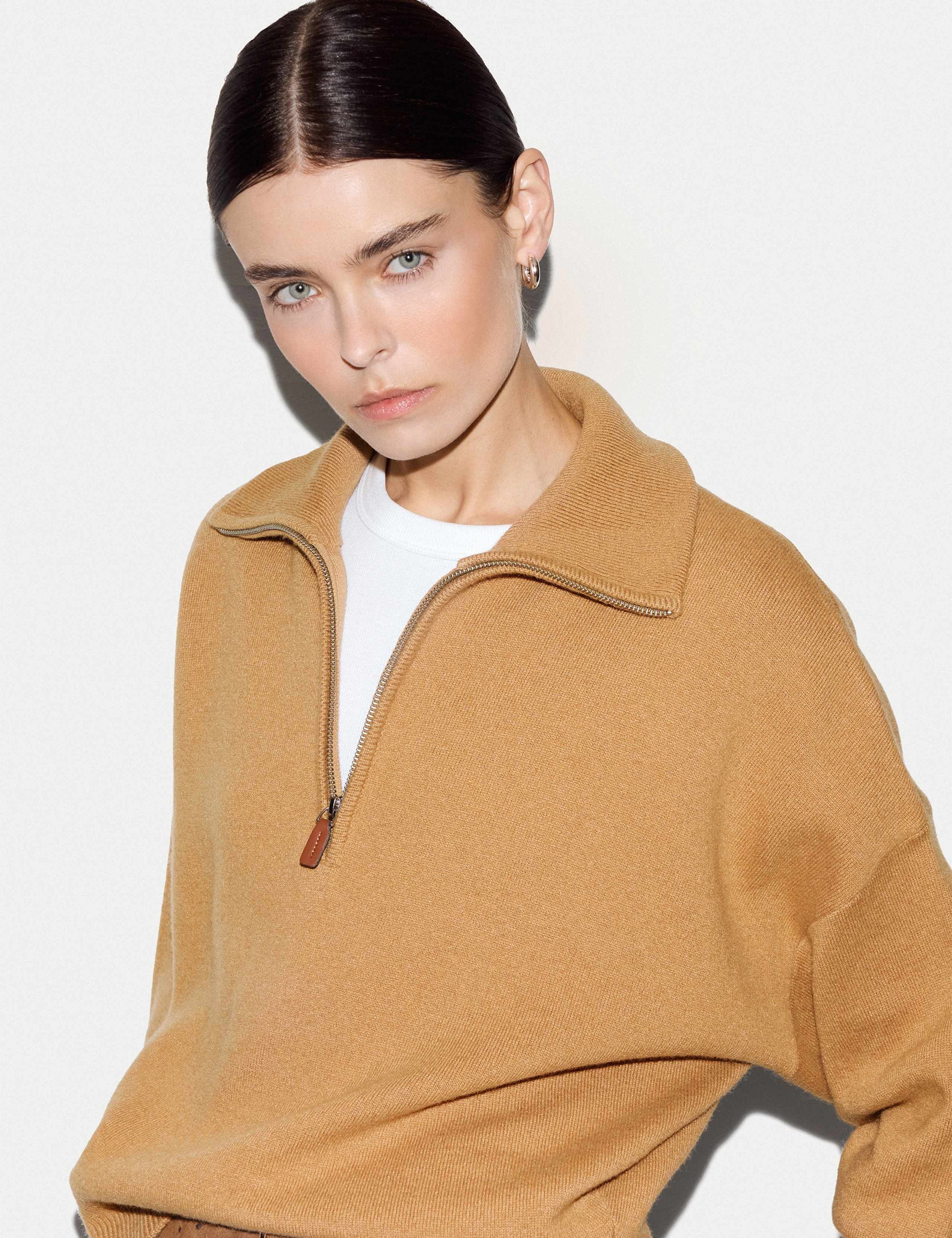 Double Faced Knit Half Zip Jumper 5 of 6