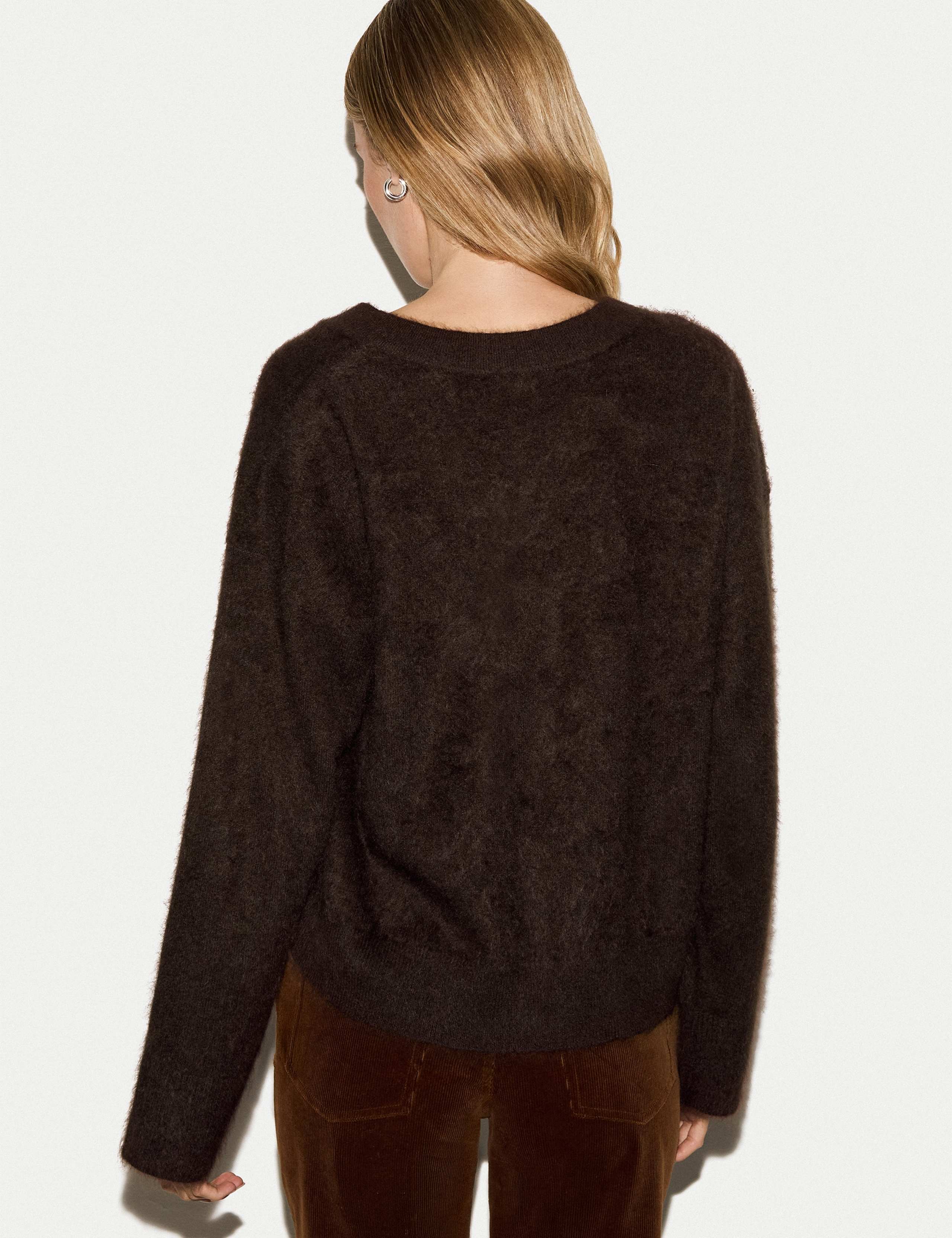 Pure Cashmere V Neck Relaxed Jumper 4 of 5