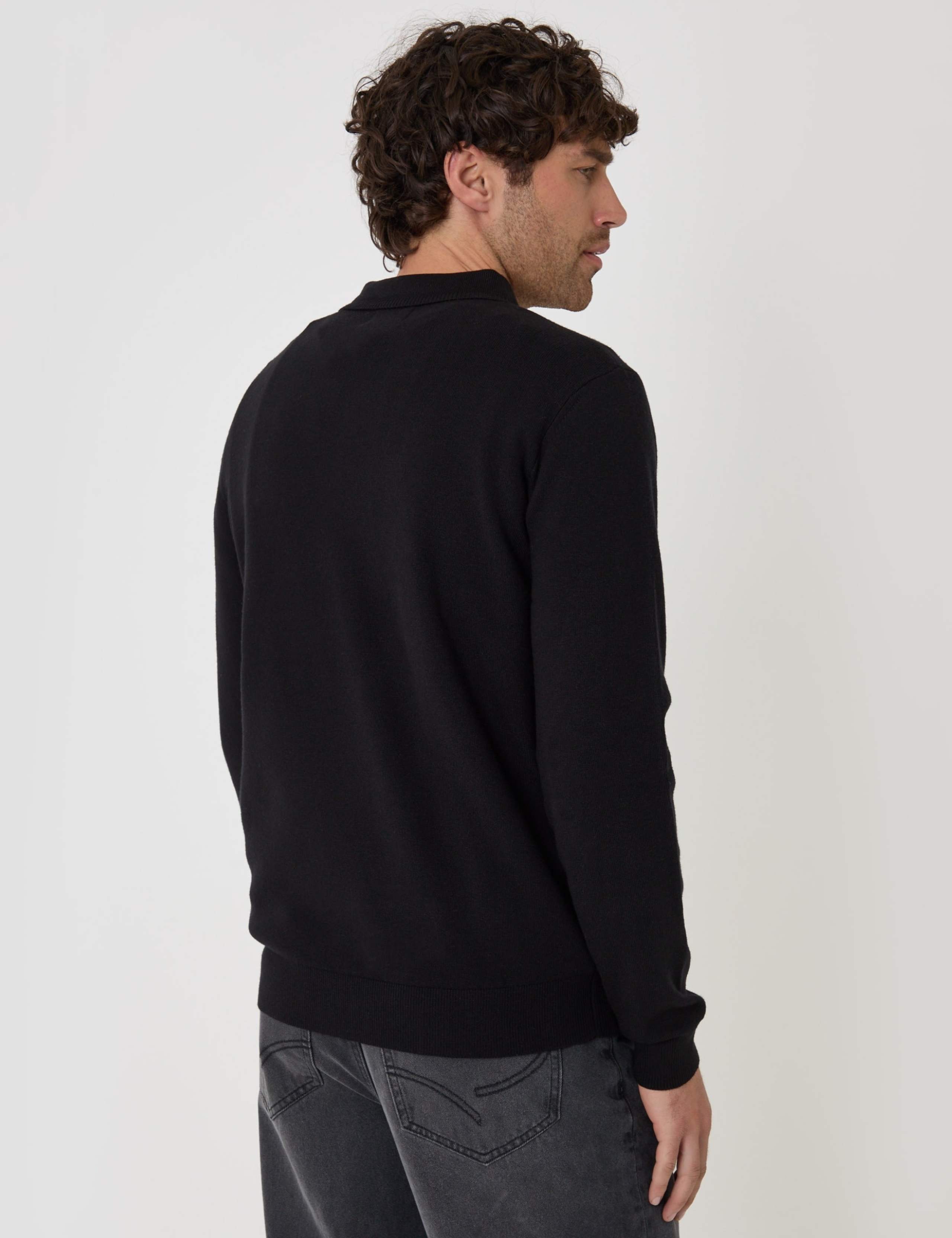 Boxy Fit Quarter Zip Polo Sweatshirt 4 of 4