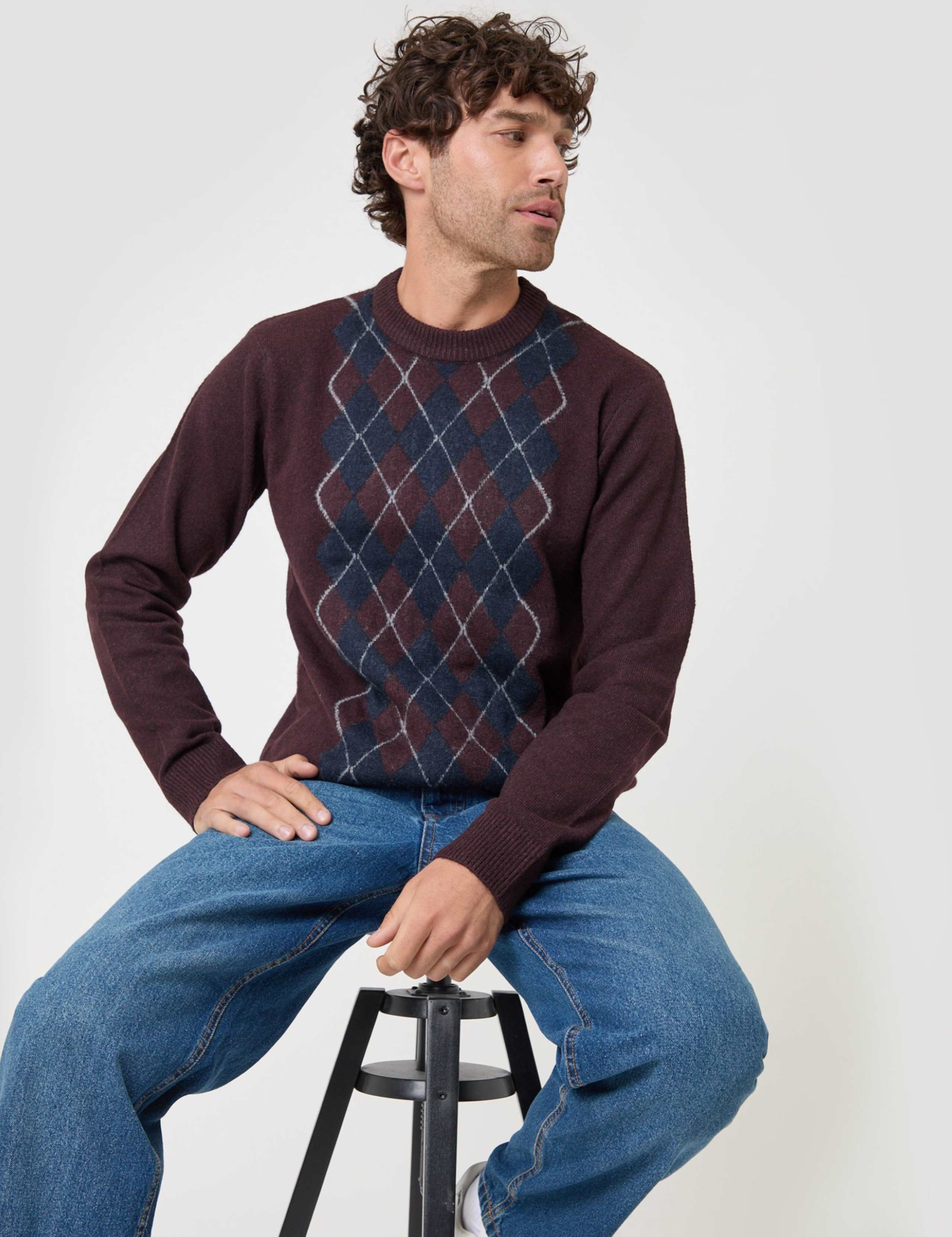 Argyle Crew Neck Jumper 1 of 6