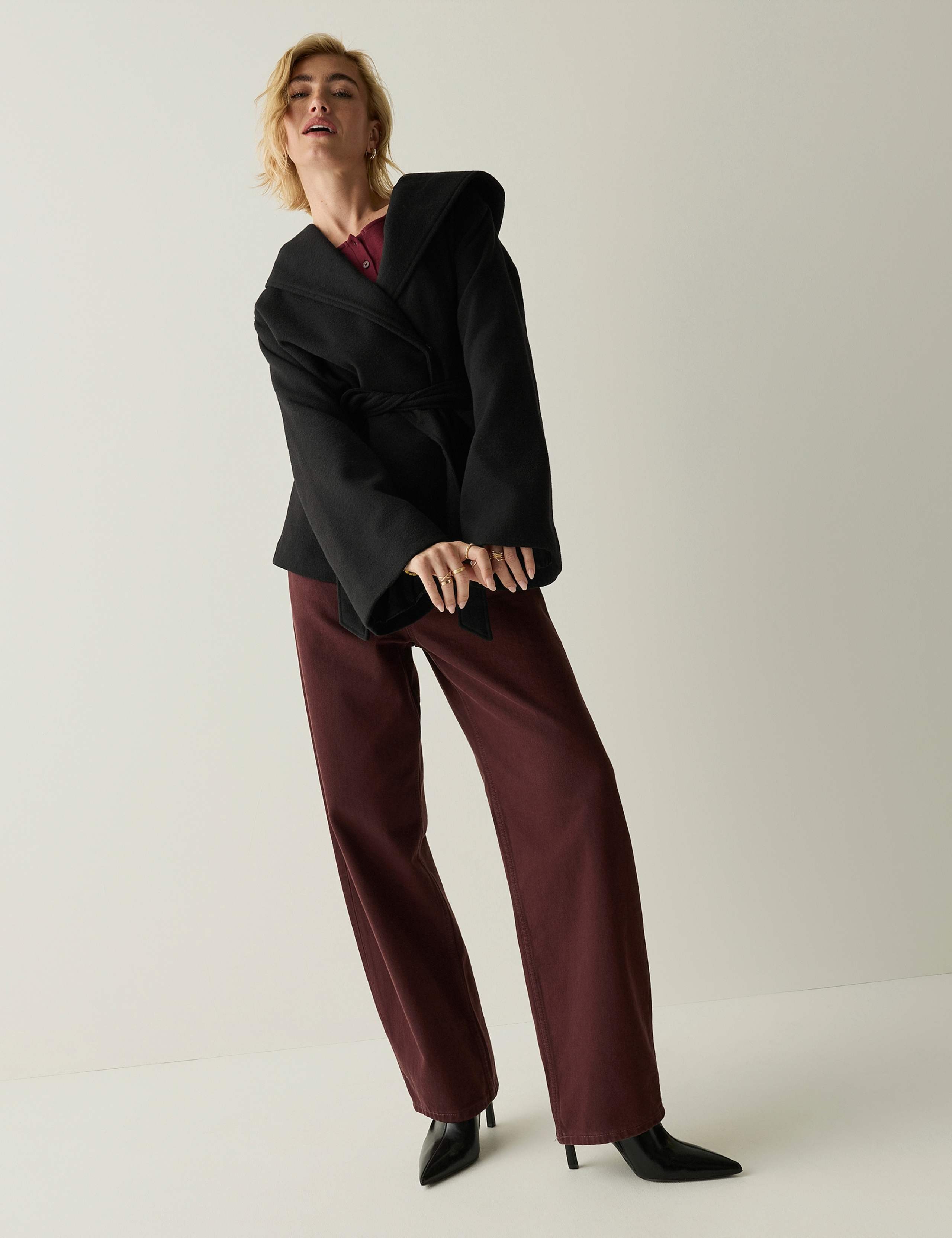 Showerproof Hooded Short Wrap Coat 4 of 7