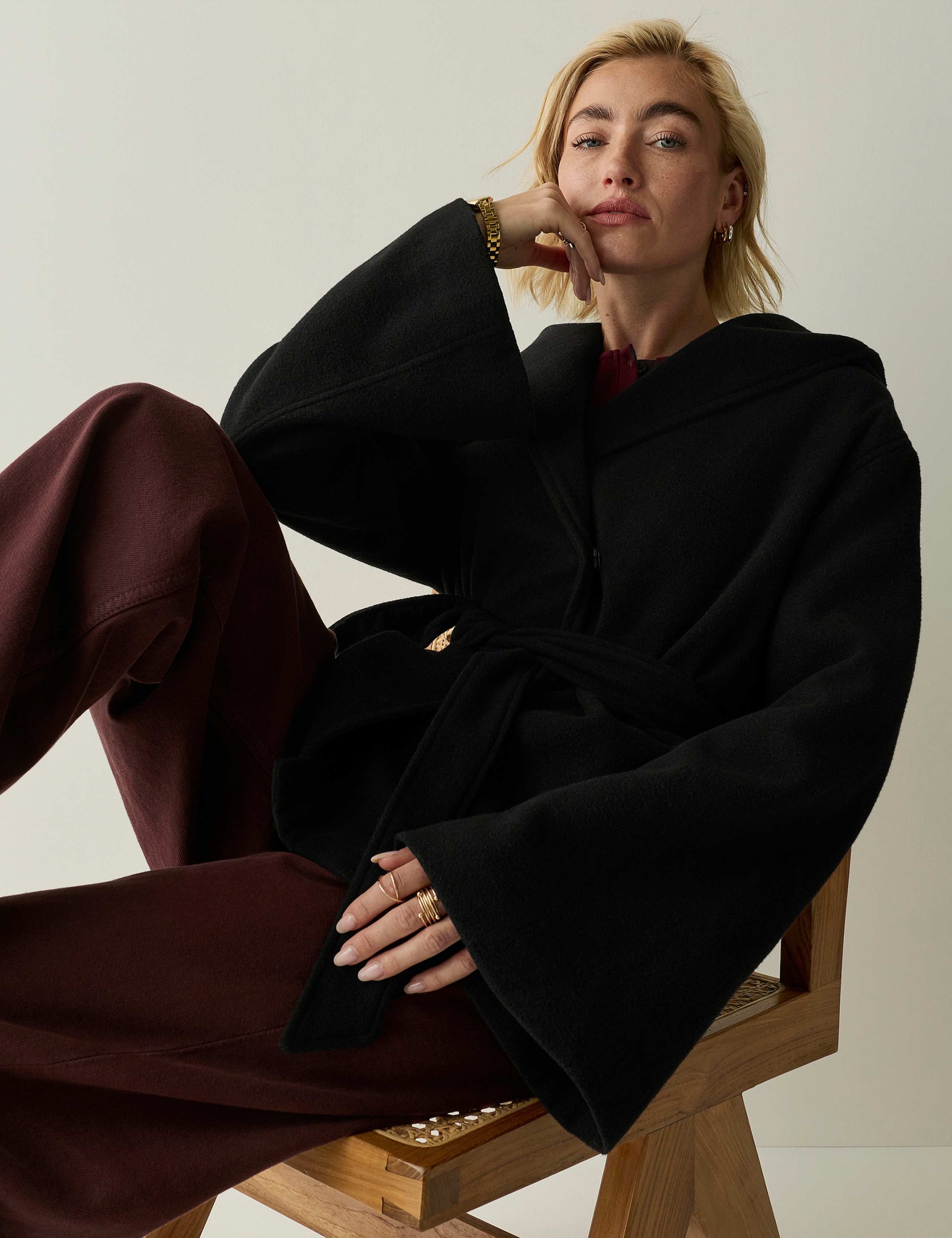 Showerproof Hooded Short Wrap Coat 5 of 7