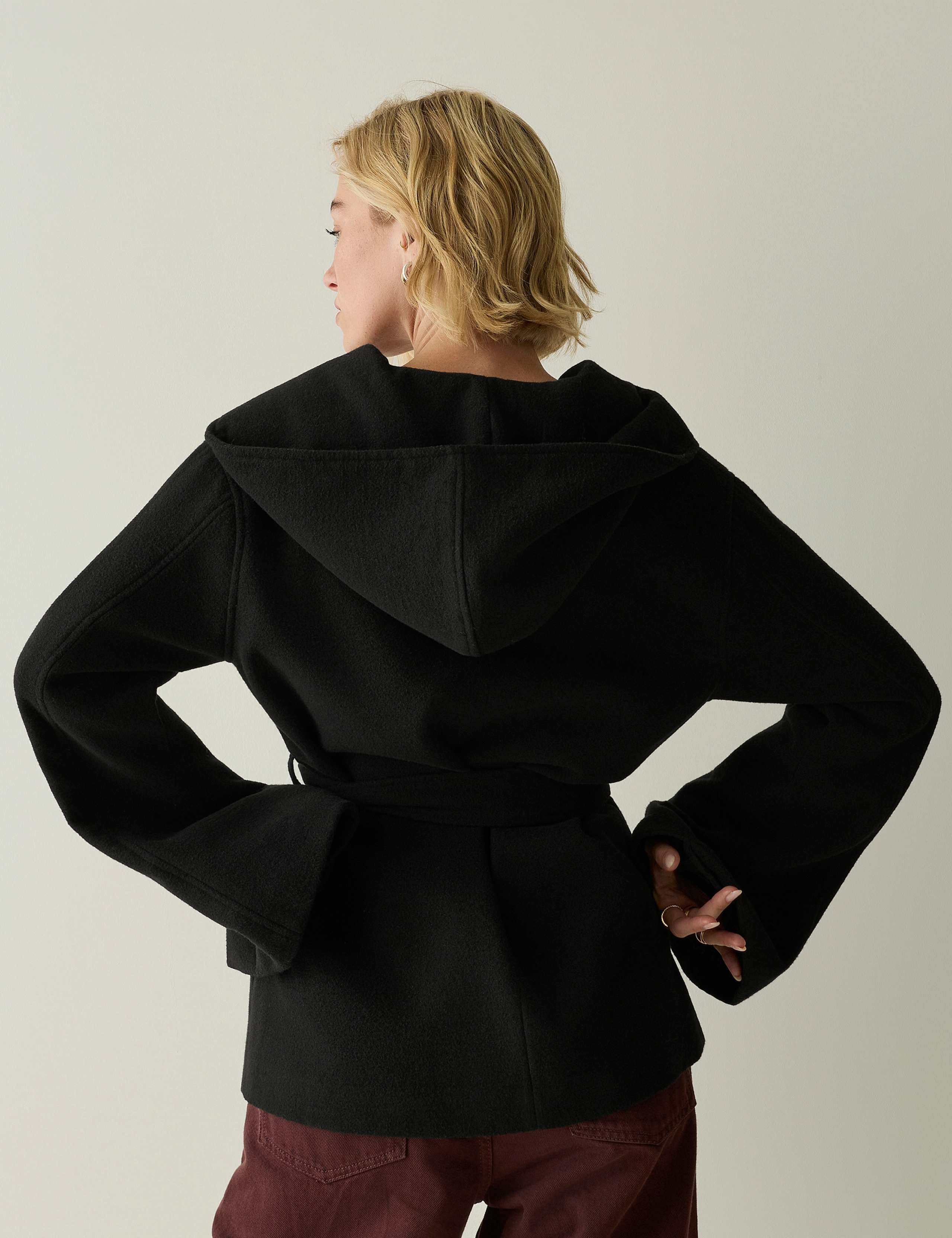 Showerproof Hooded Short Wrap Coat 7 of 7