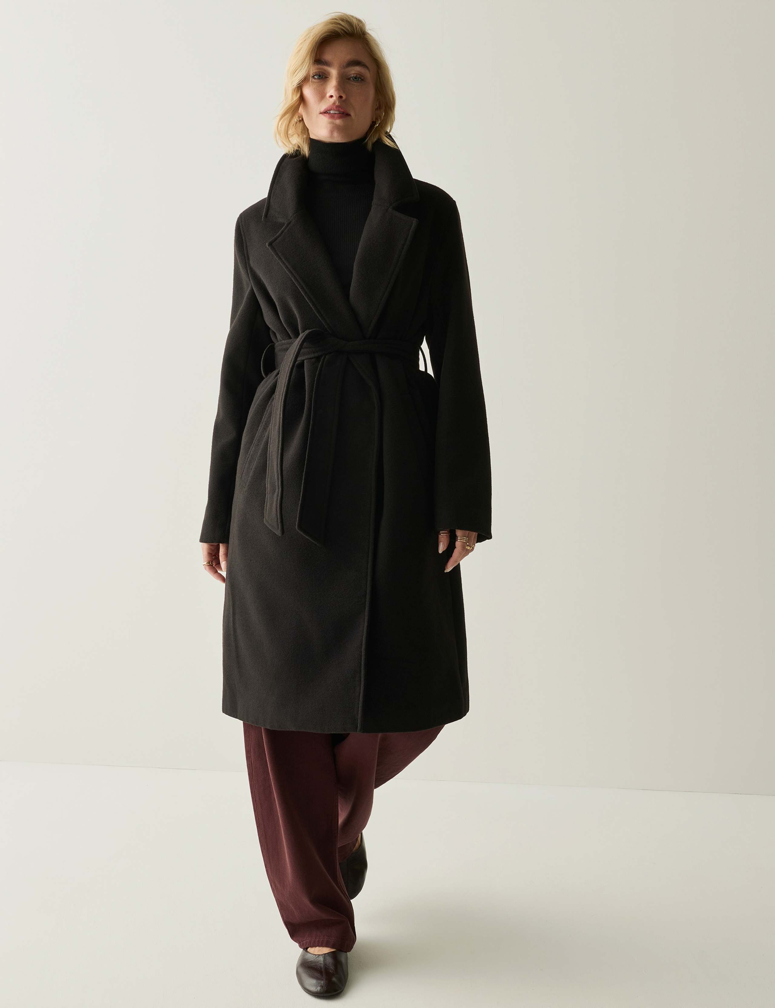Showerproof Belted Longline Wrap Coat 4 of 9