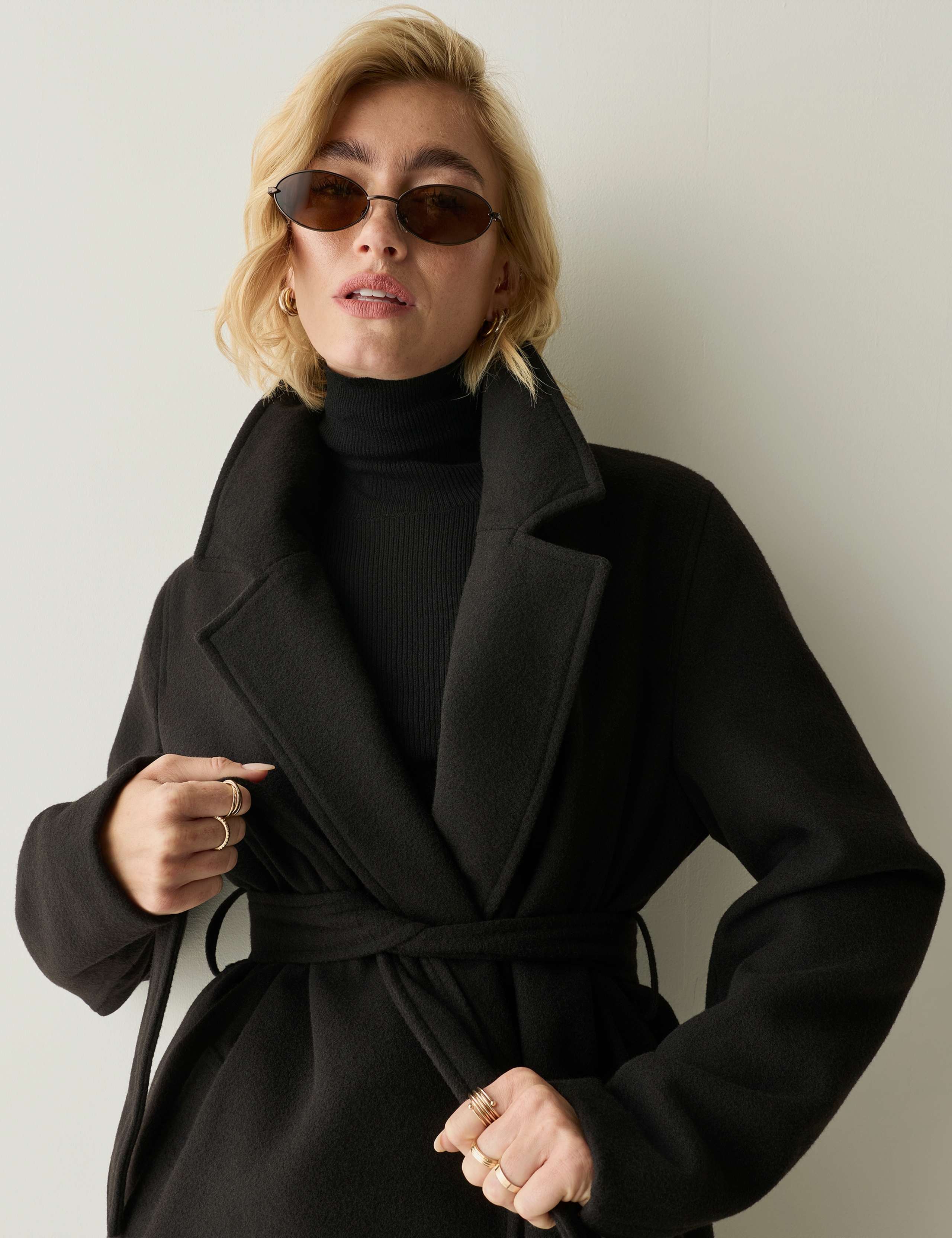 Showerproof Belted Longline Wrap Coat 8 of 9