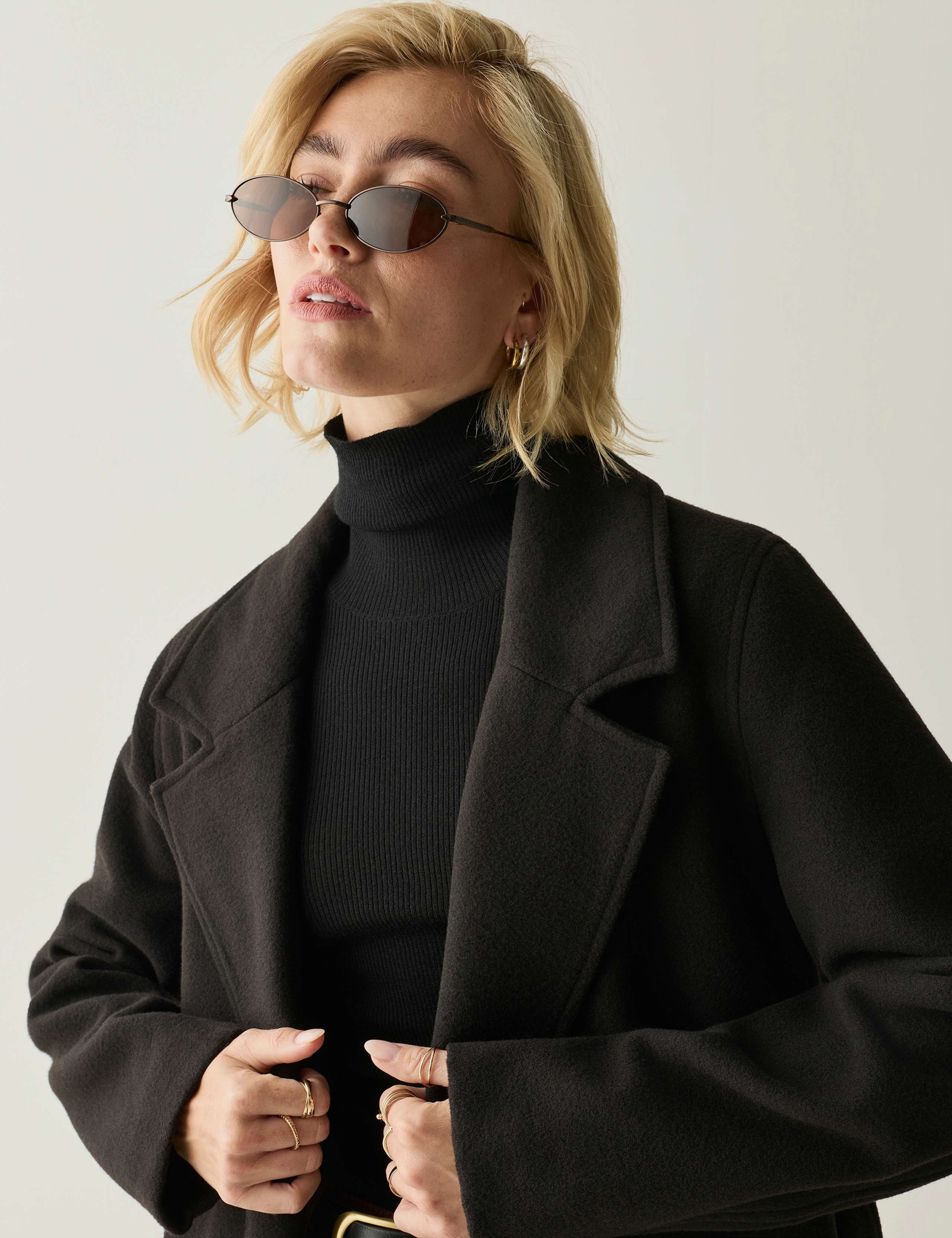 Showerproof Belted Longline Wrap Coat 9 of 9