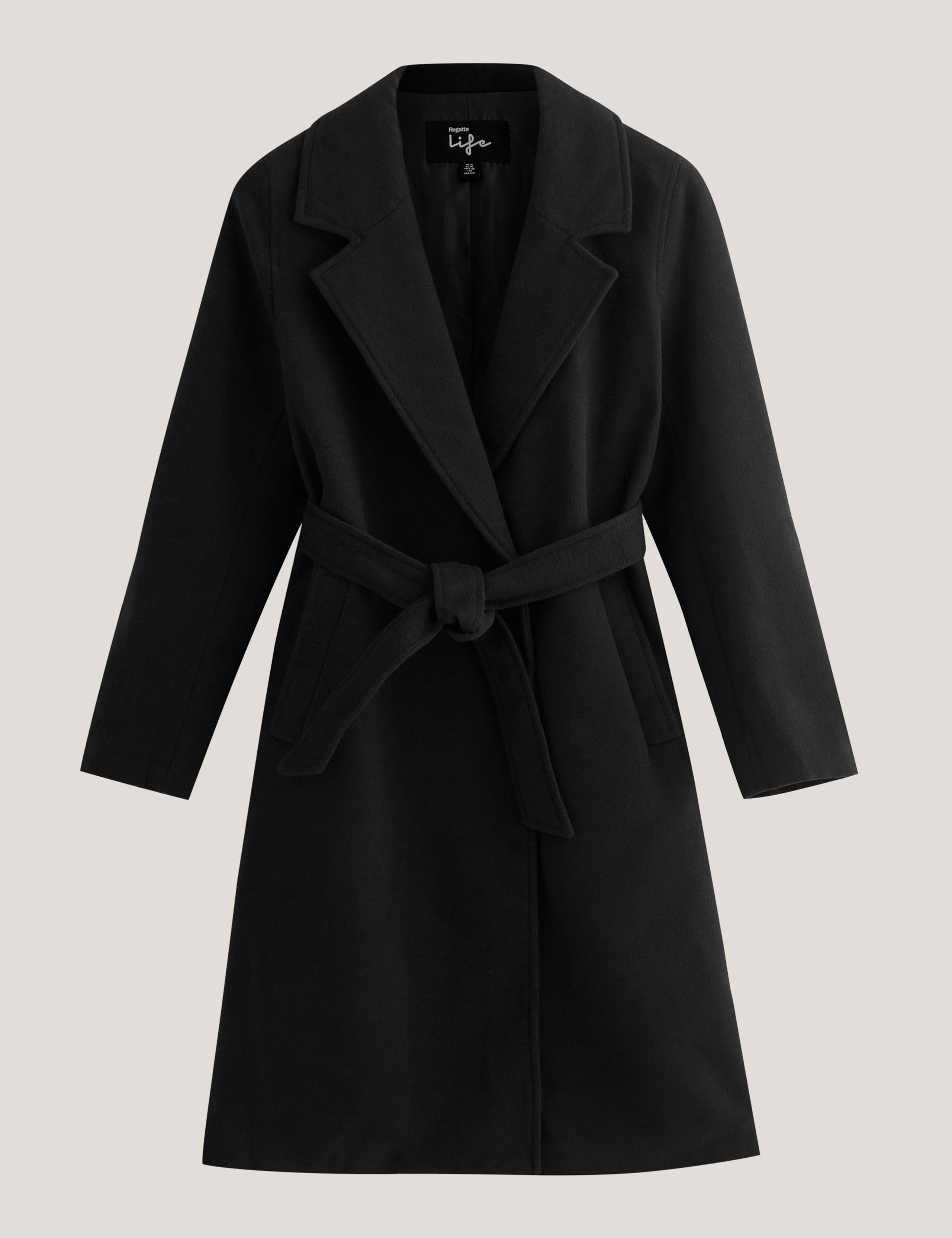 Showerproof Belted Longline Wrap Coat 2 of 9