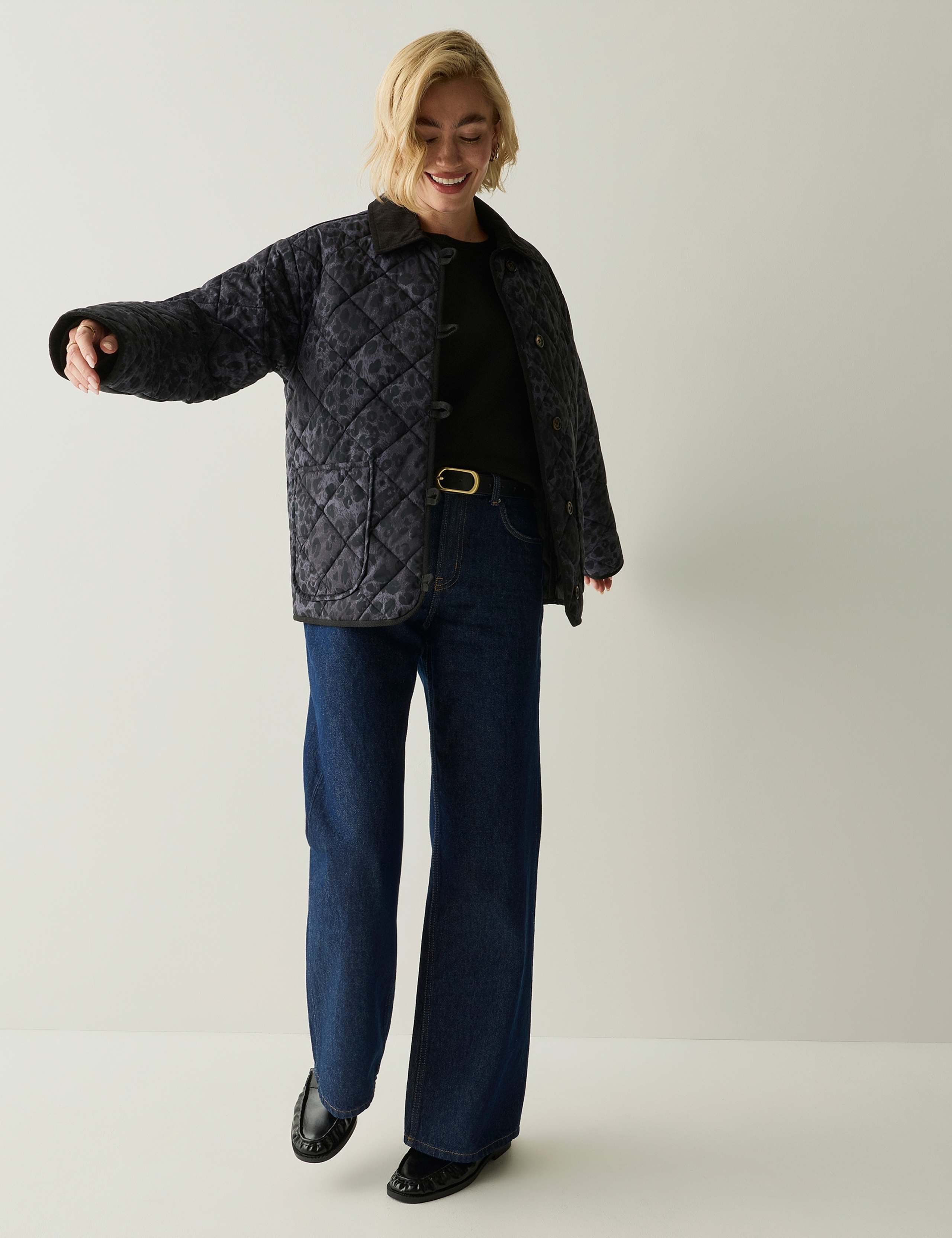 Checked Quilted Collared Jacket 4 of 7