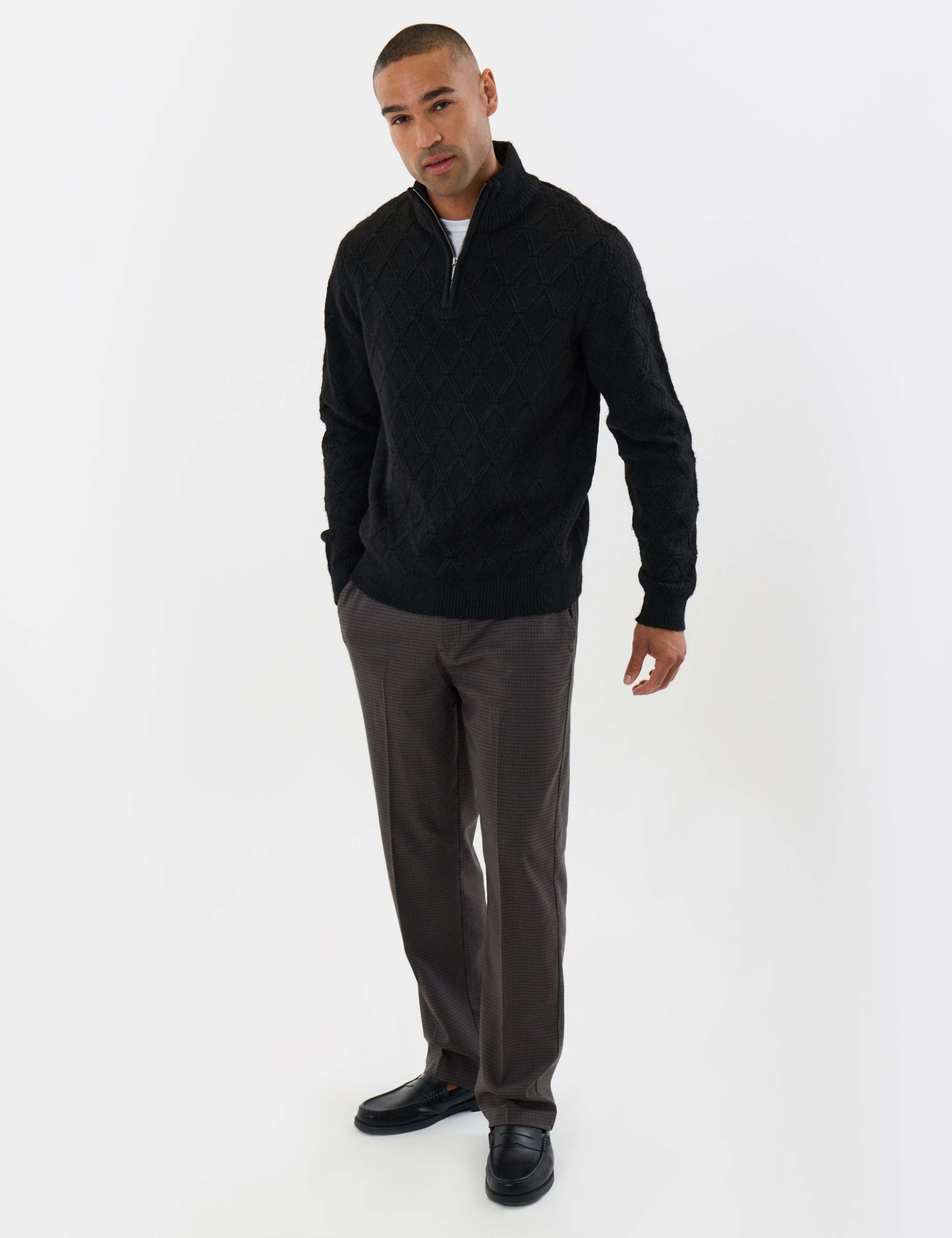 Diamond Cable Knit Funnel Neck Jumper 3 of 6