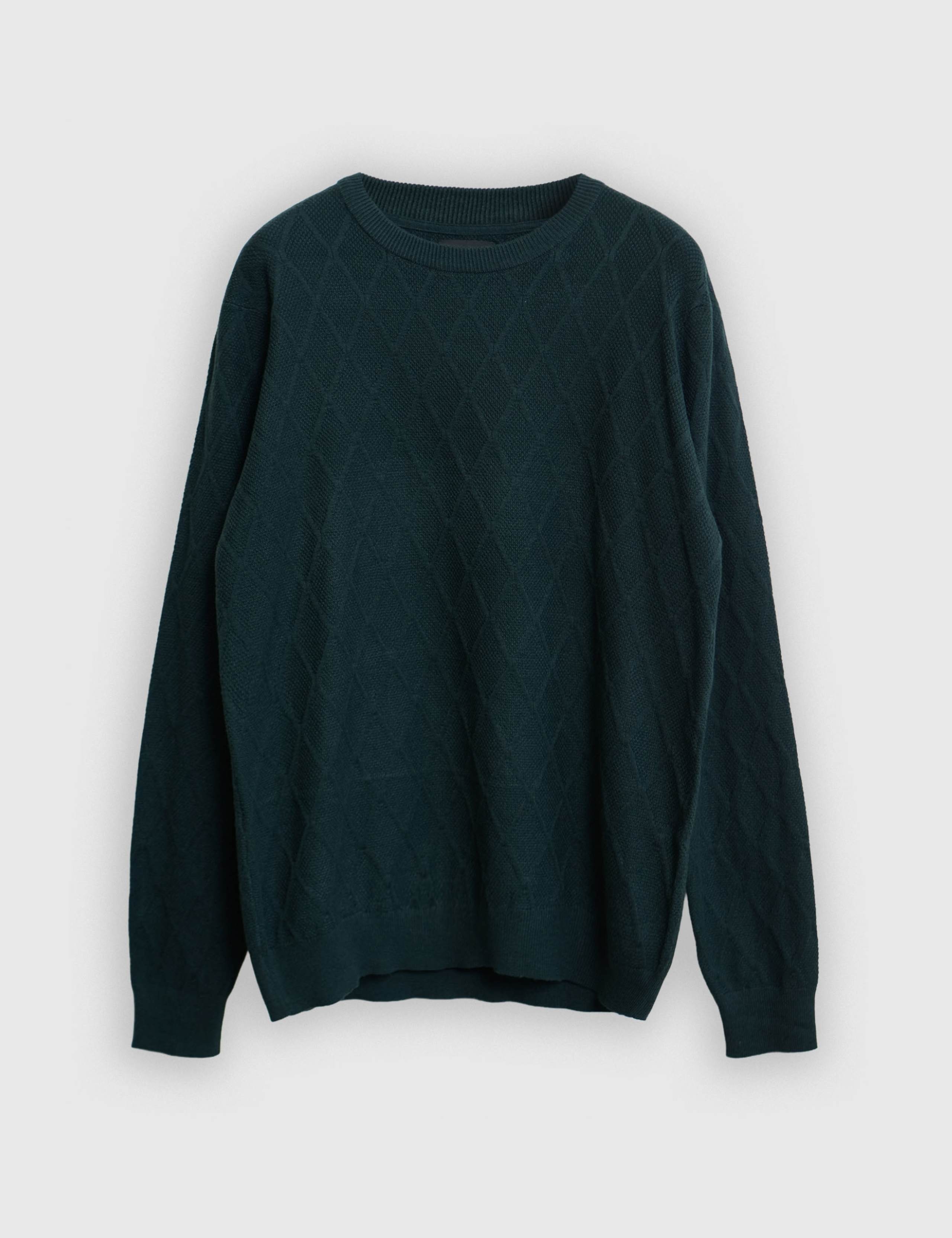 Diamond Textured Crew Neck Jumper 2 of 7