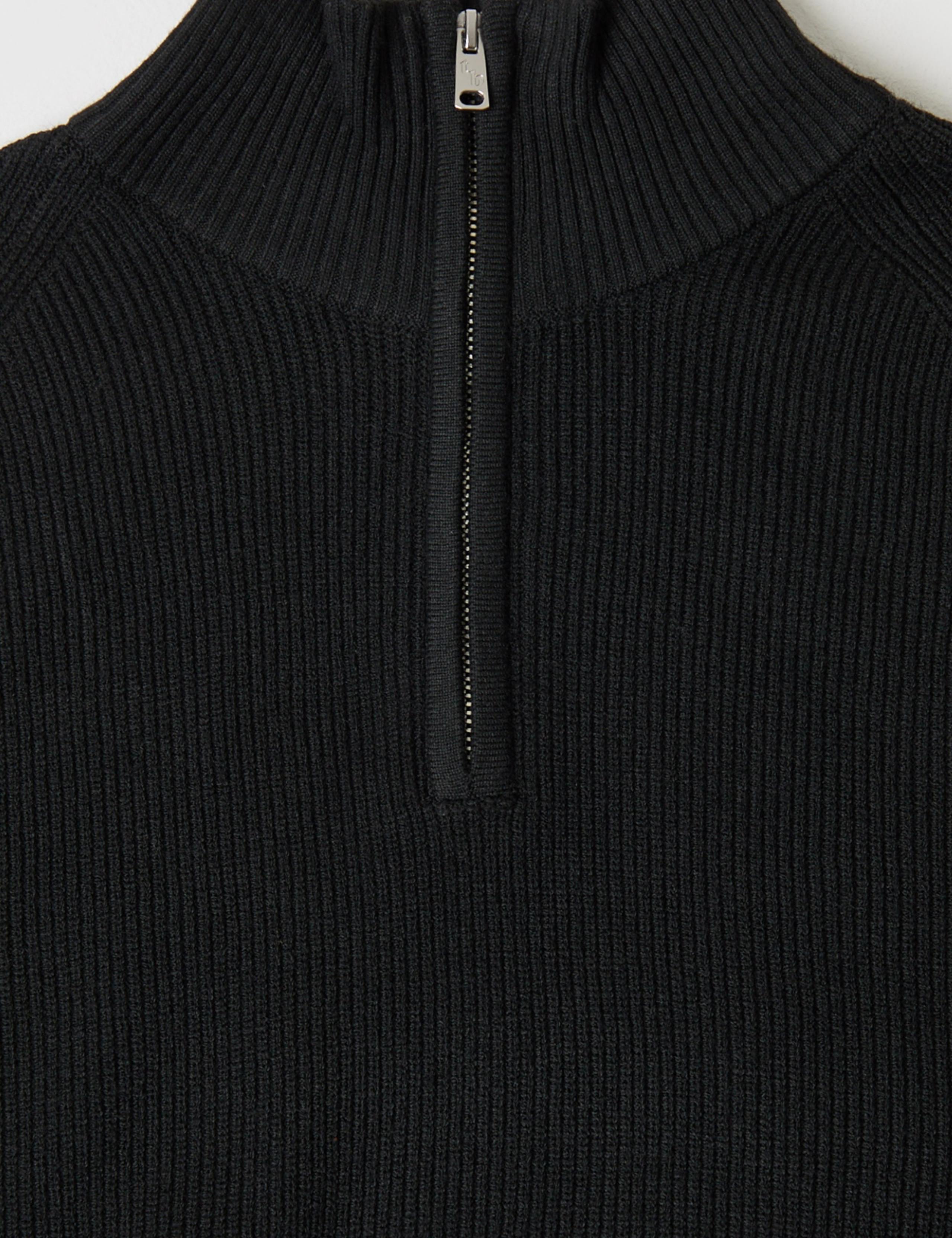 Textured Quarter Zip Funnel Neck Jumper 6 of 6