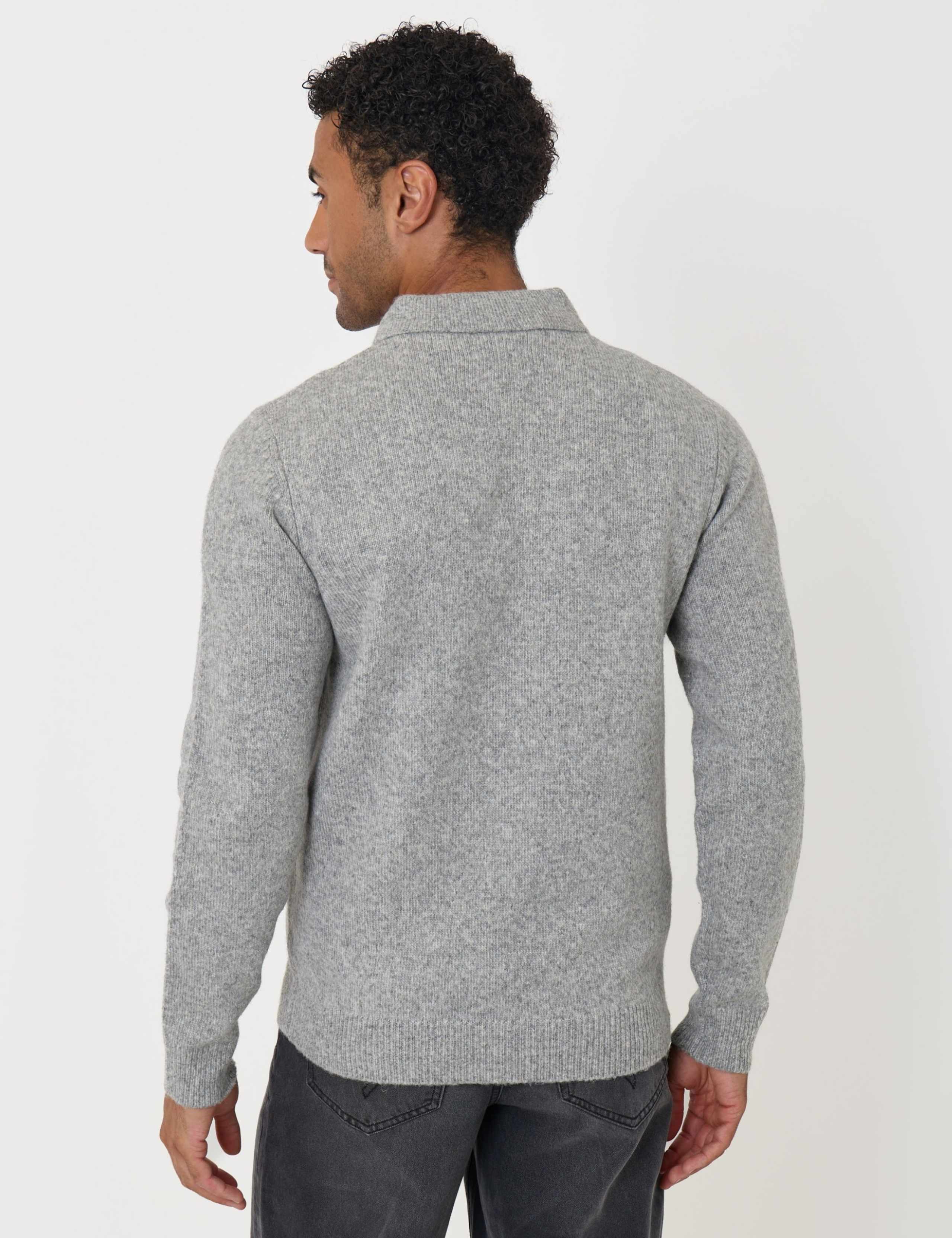 Textured Quarter Zip Polo Neck Jumper 5 of 6