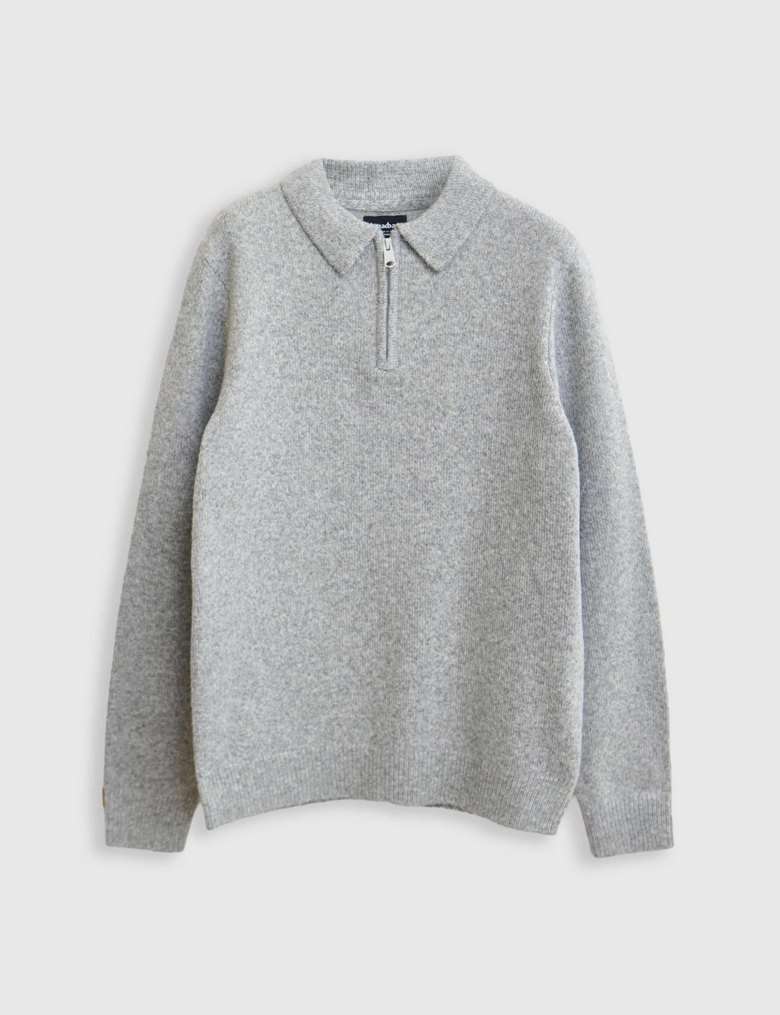 Textured Quarter Zip Polo Neck Jumper 2 of 6