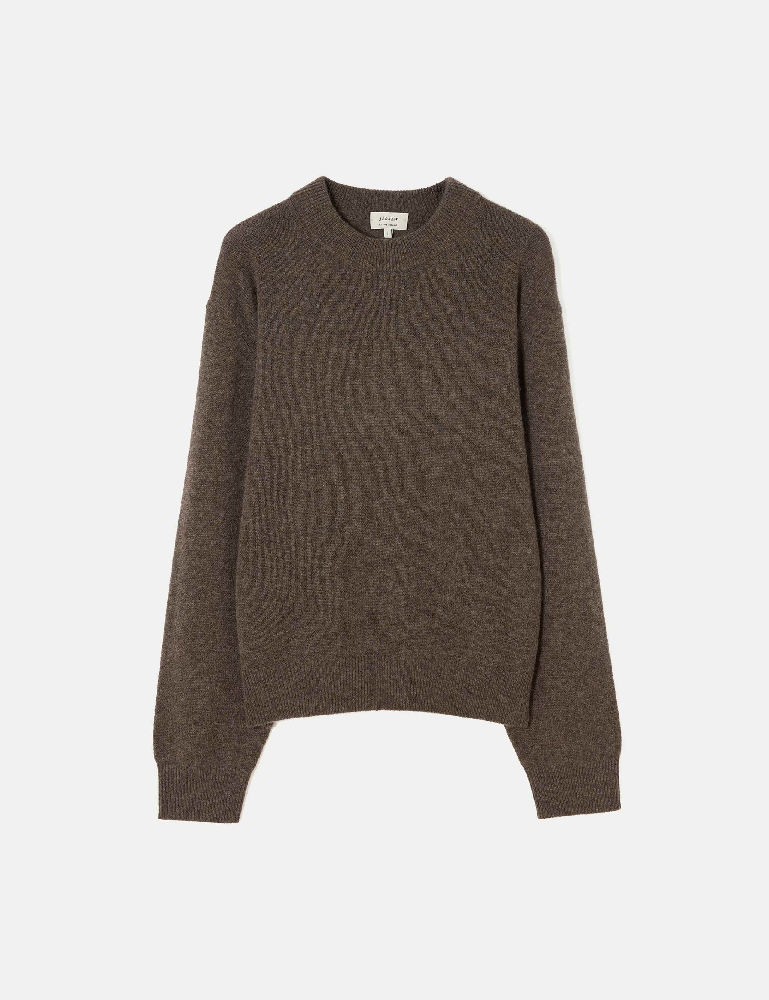 Merino Cashmere Blend Crew Neck Relaxed Jumper 2 of 5