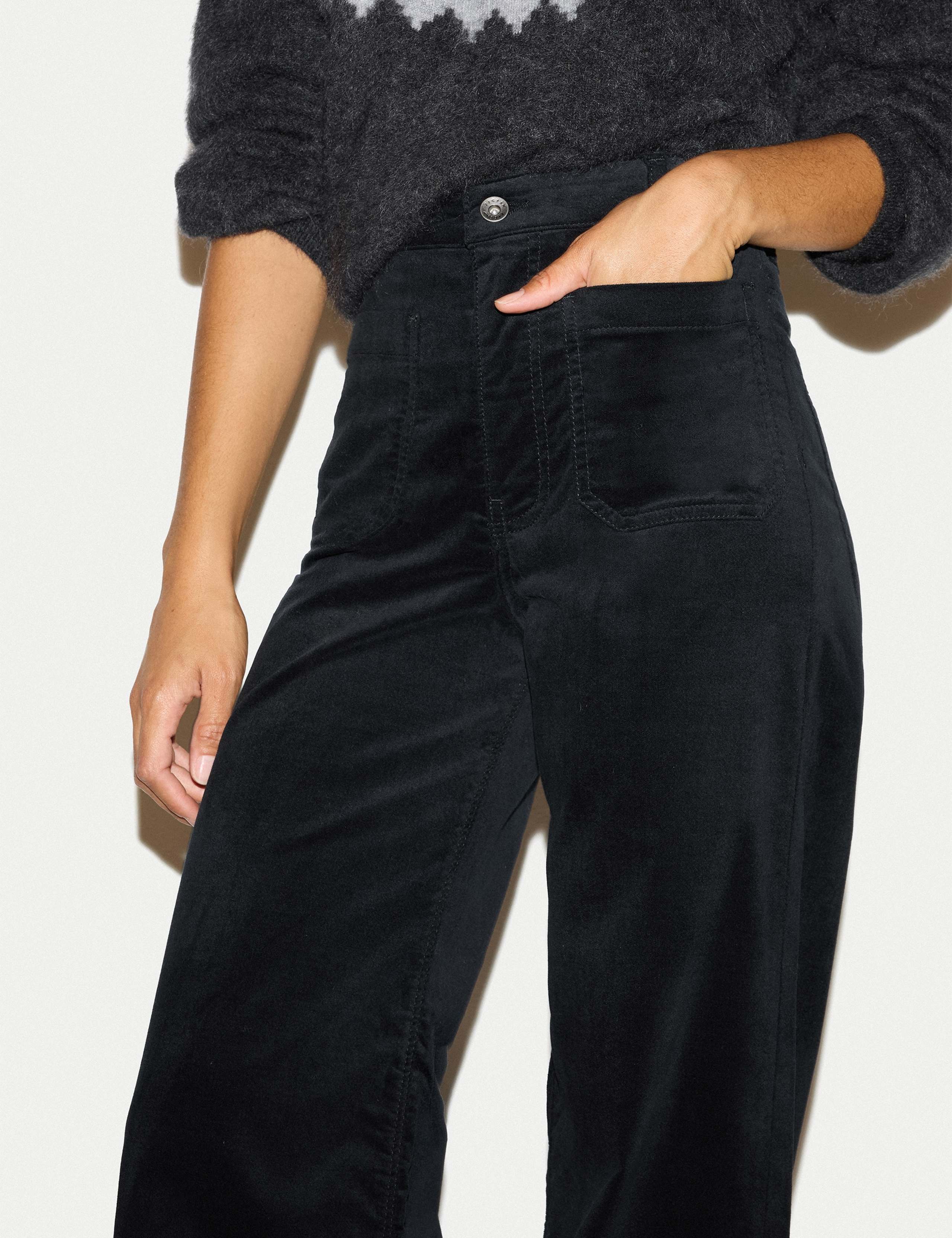Velvet Patch Pocket Wide Leg Jeans 4 of 6