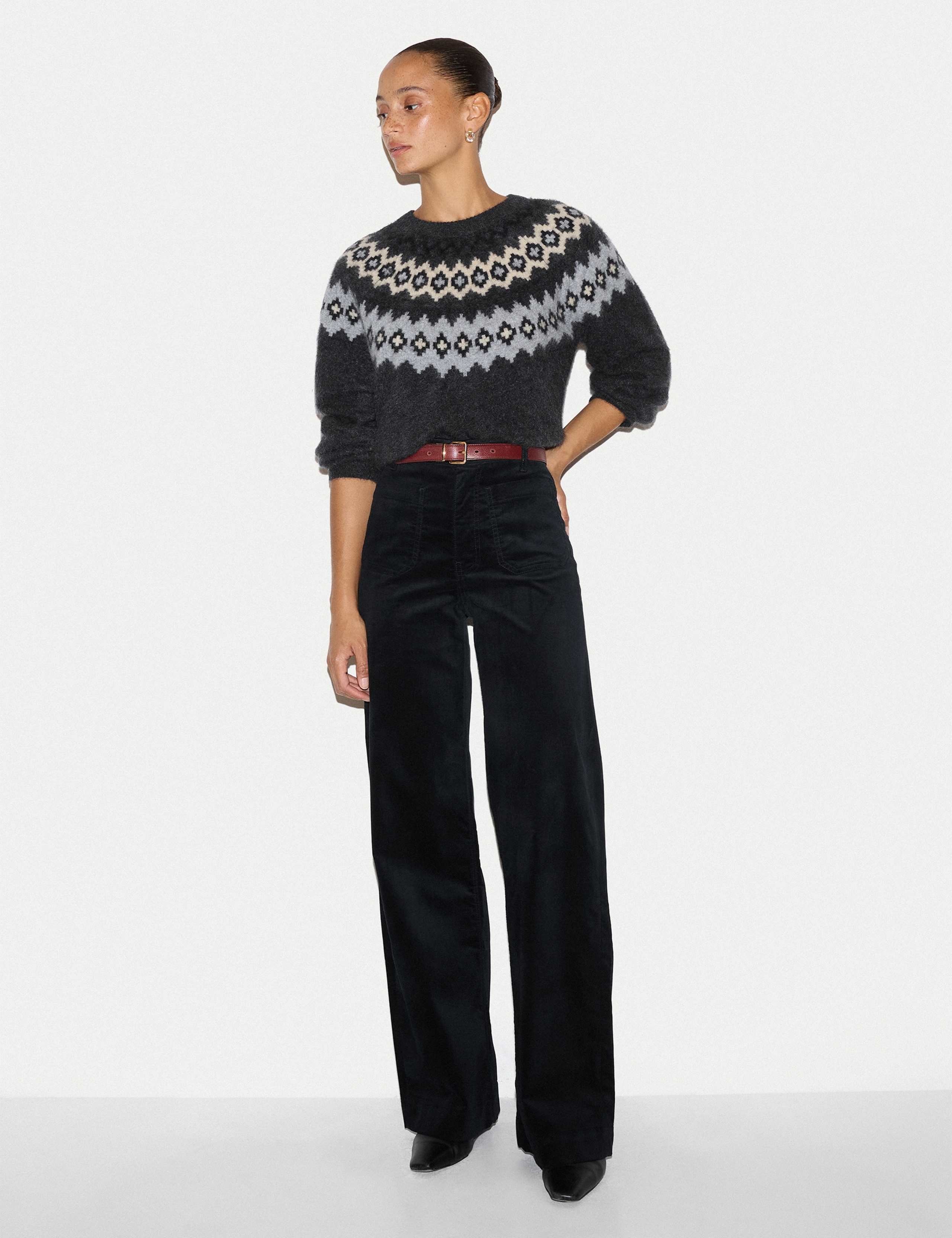 Velvet Patch Pocket Wide Leg Jeans 6 of 6