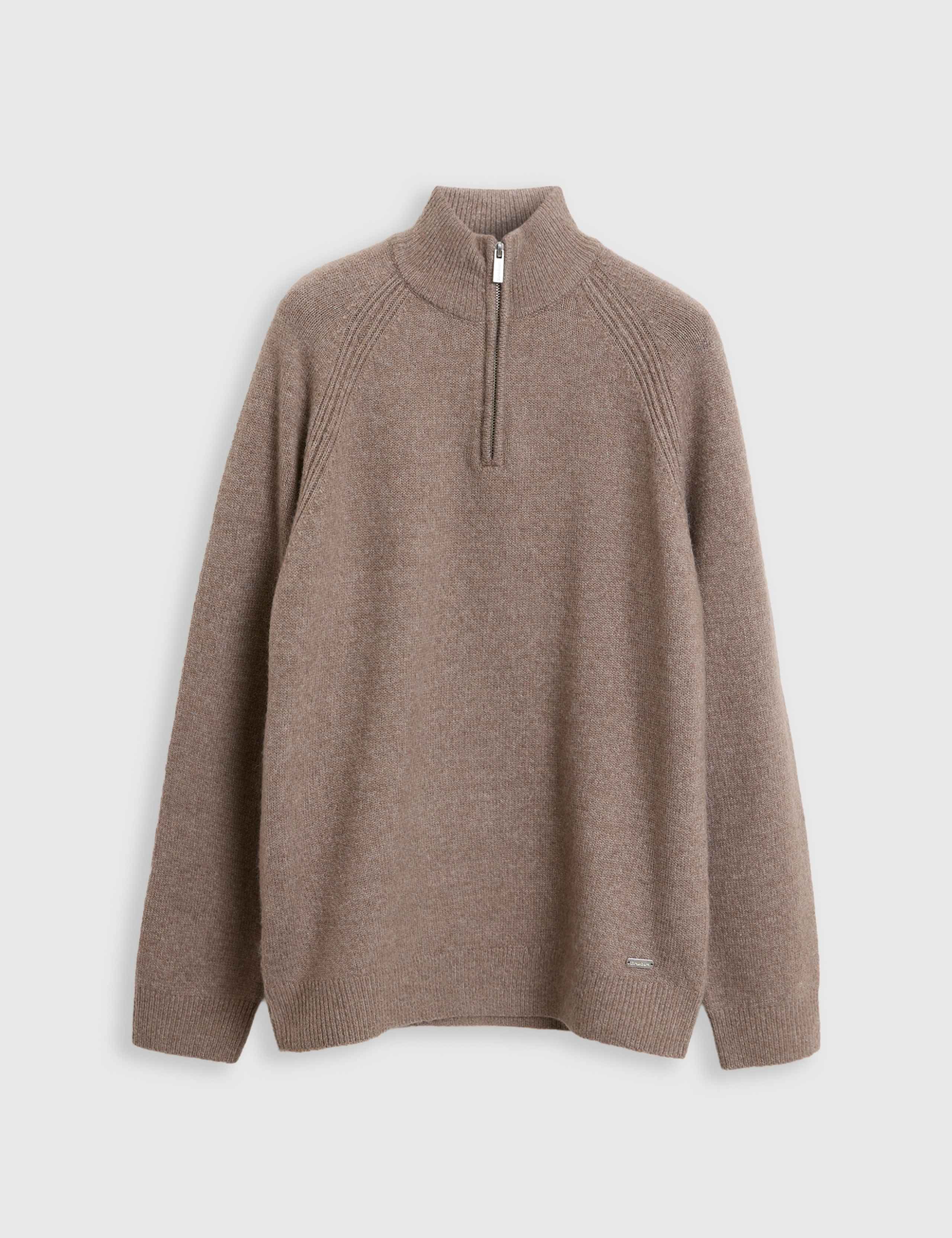 Raglan Rib Quarter Zip Knitted Jumper 2 of 5