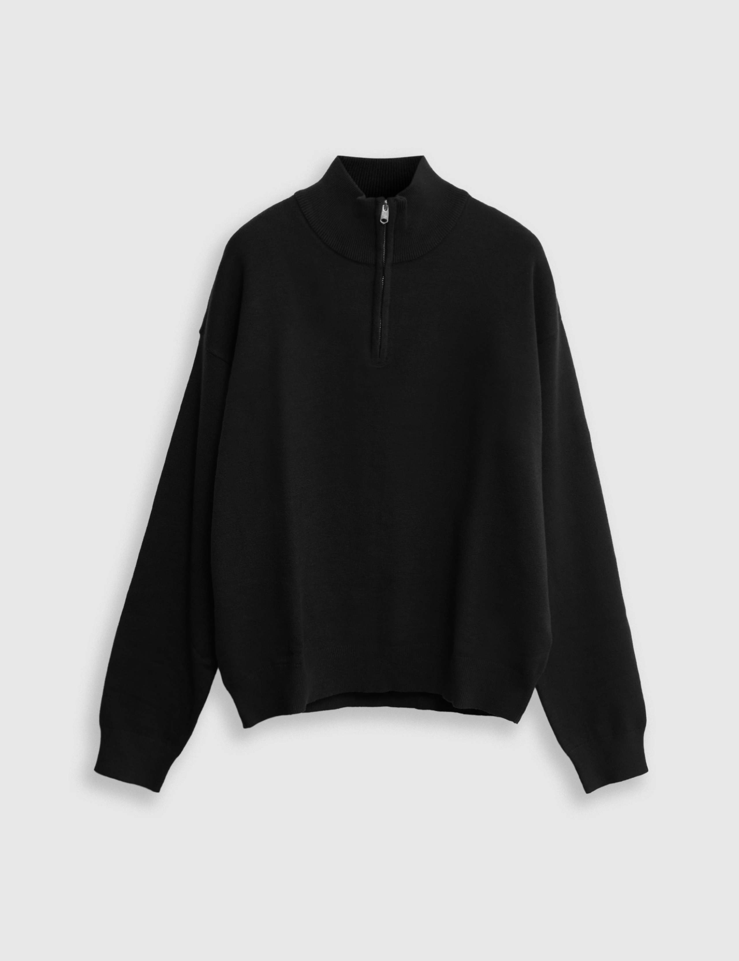 Supersoft Relaxed Fit Funnel Neck Quarter Zip Jumper 2 of 5