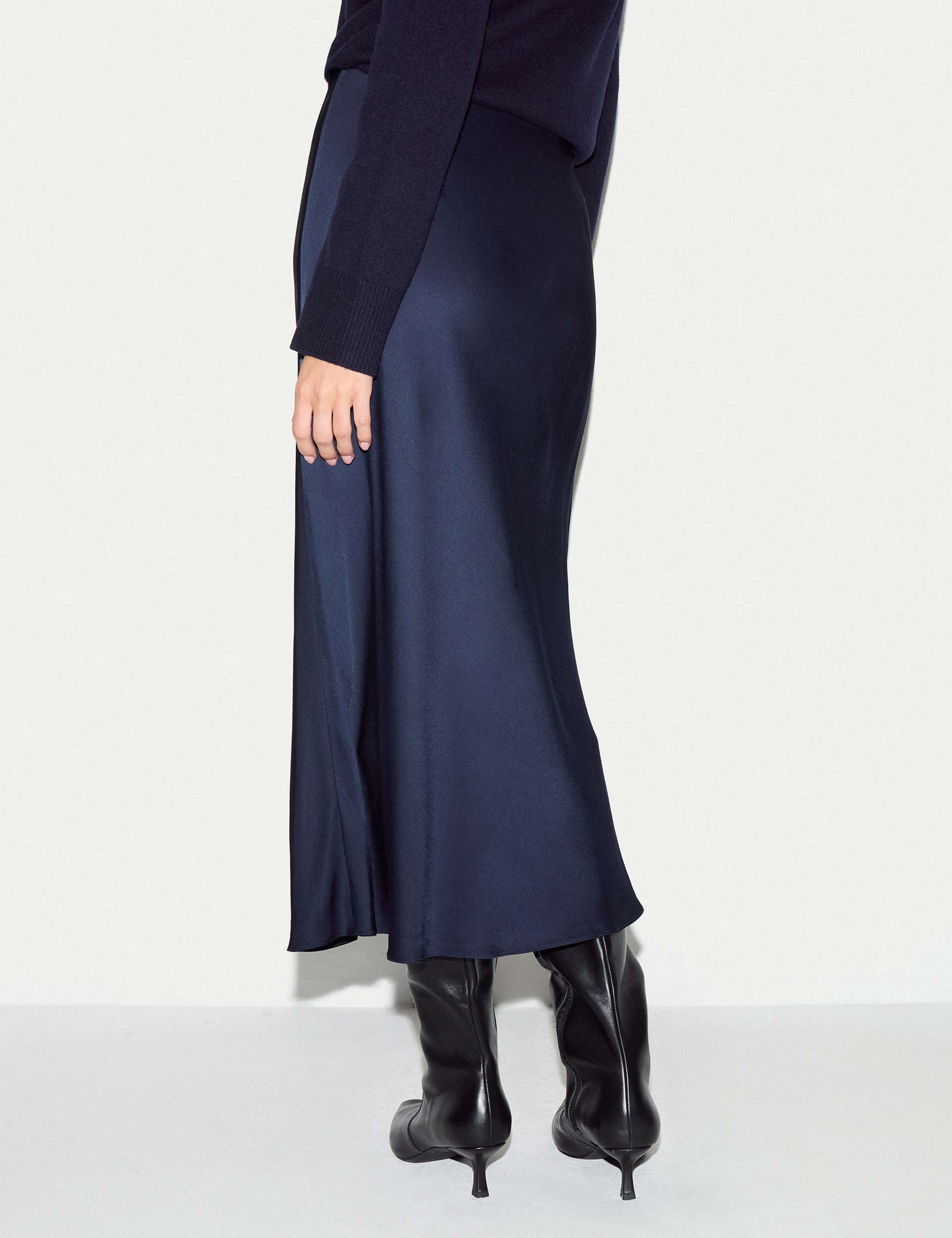 Satin Bias Midi Skirt 4 of 6