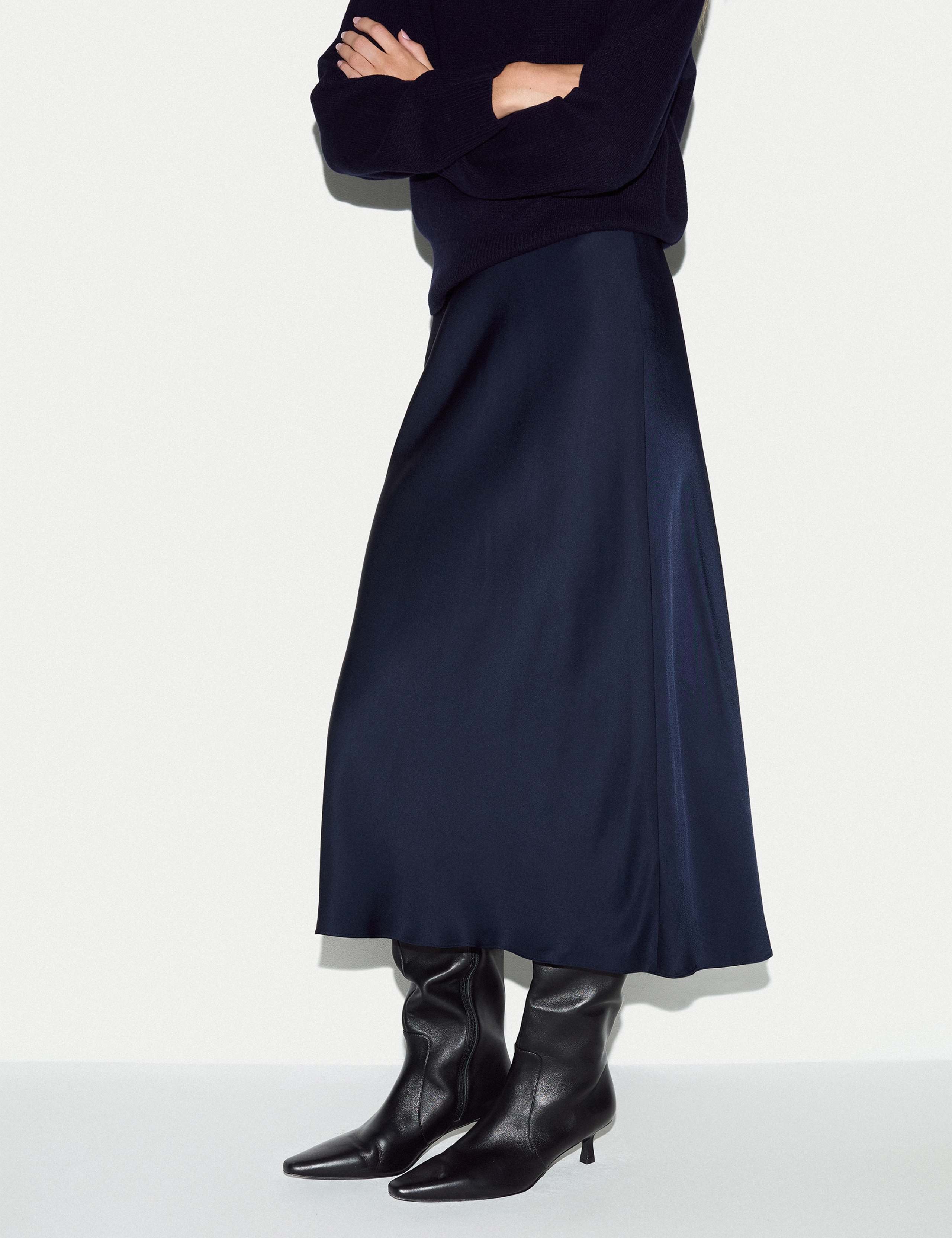 Satin Bias Midi Skirt 6 of 6