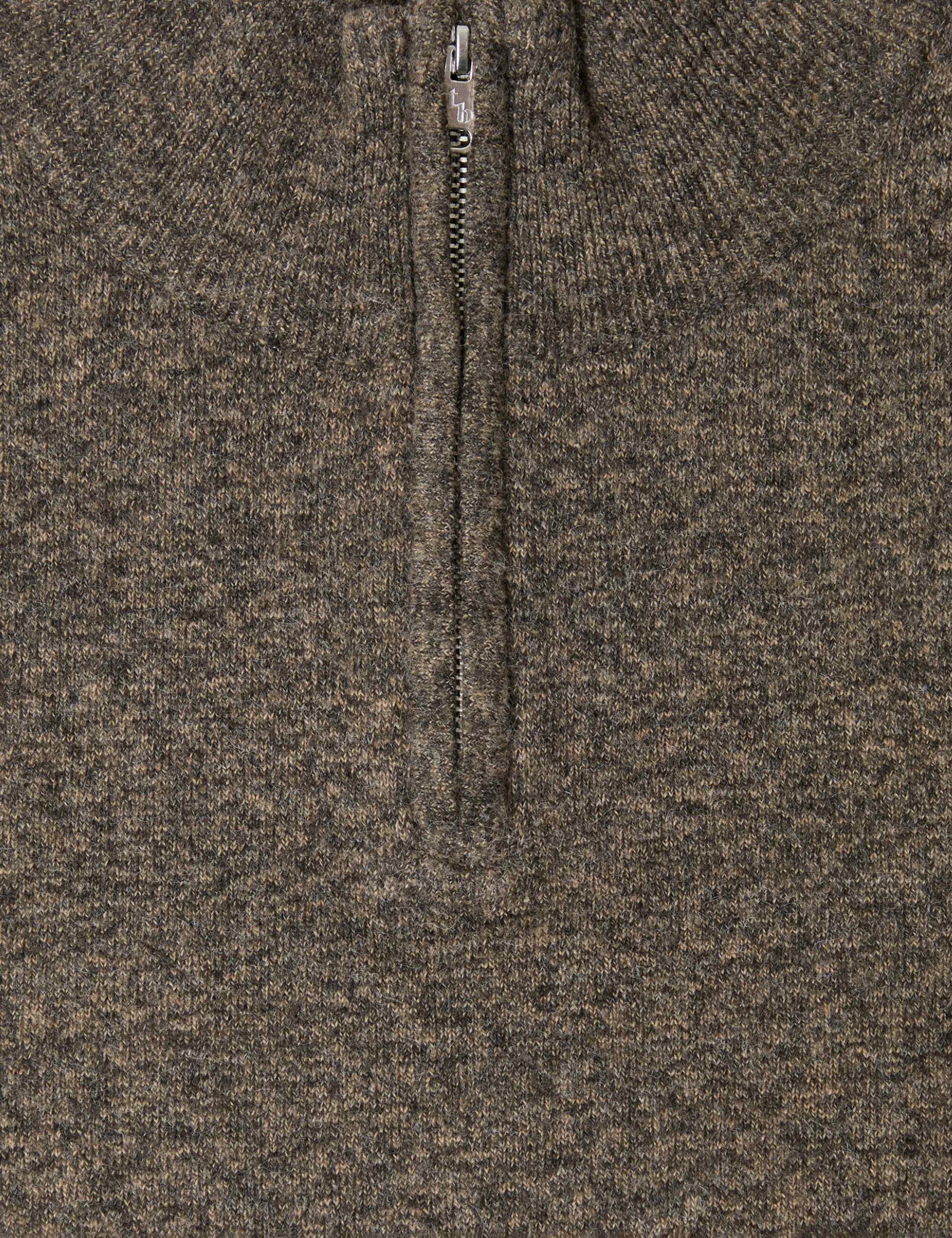 Textured Knit Quarter Zip Funnel Neck Jumper 7 of 8