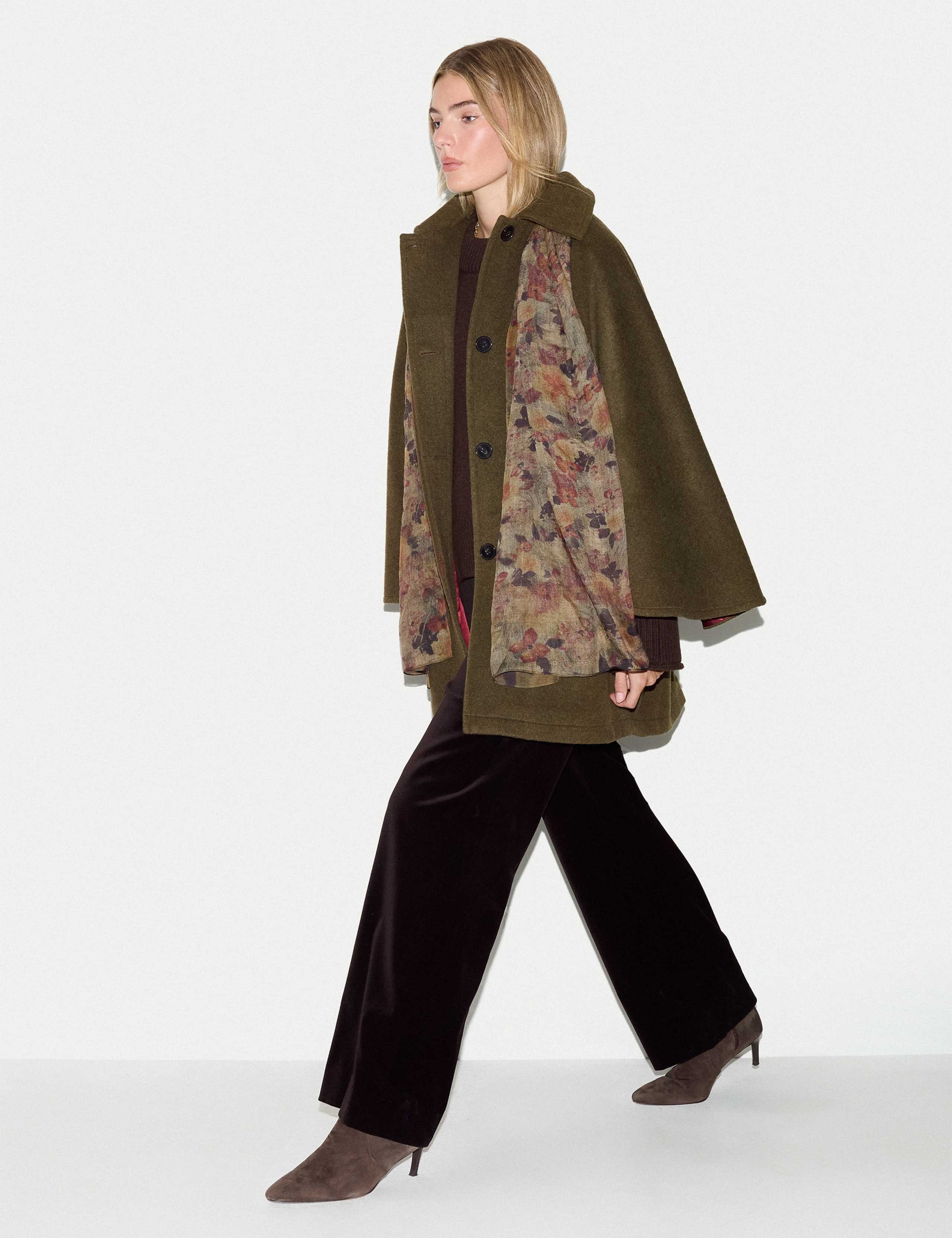 Pure Wool Oversized Collared Cape 3 of 6