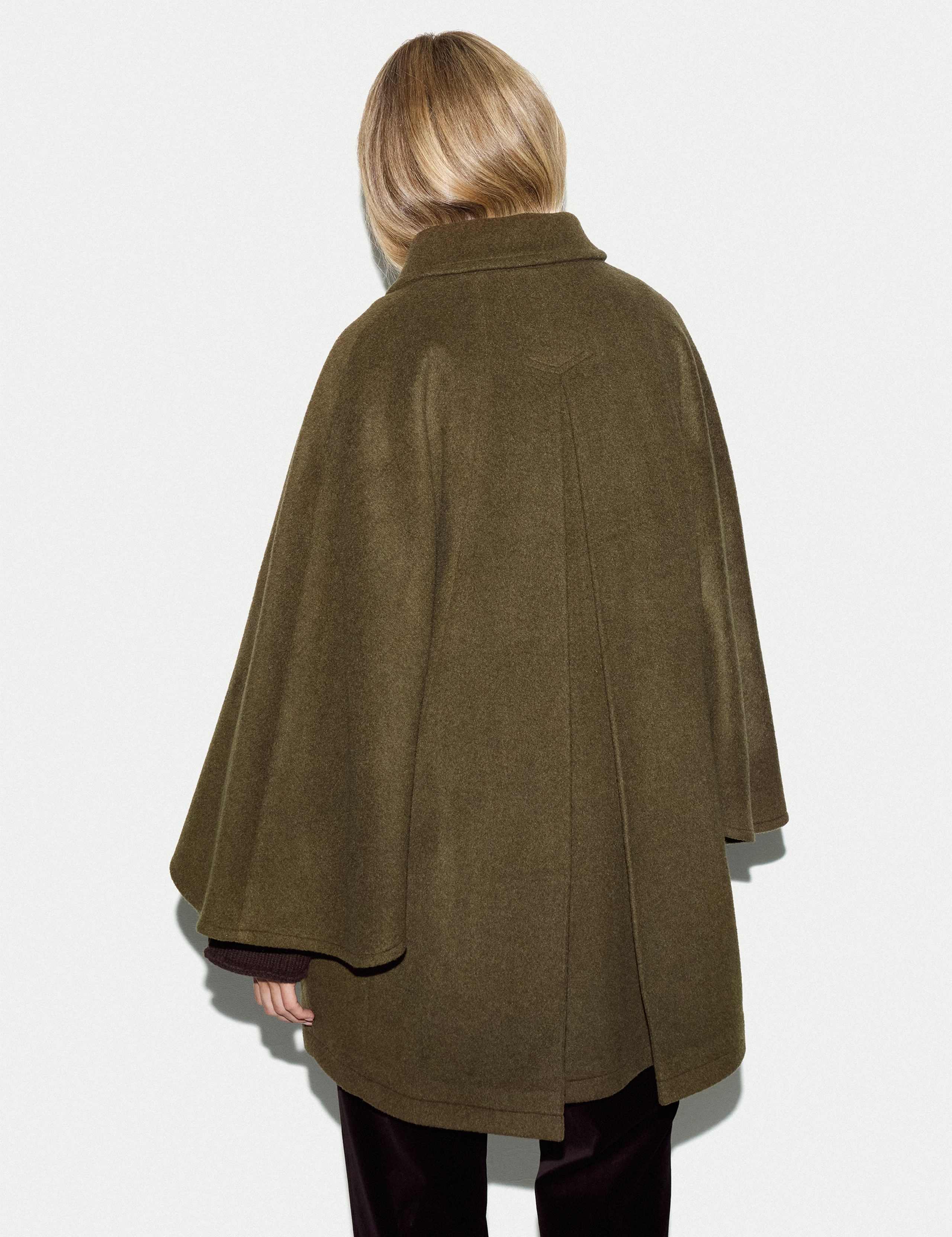 Pure Wool Oversized Collared Cape 4 of 6