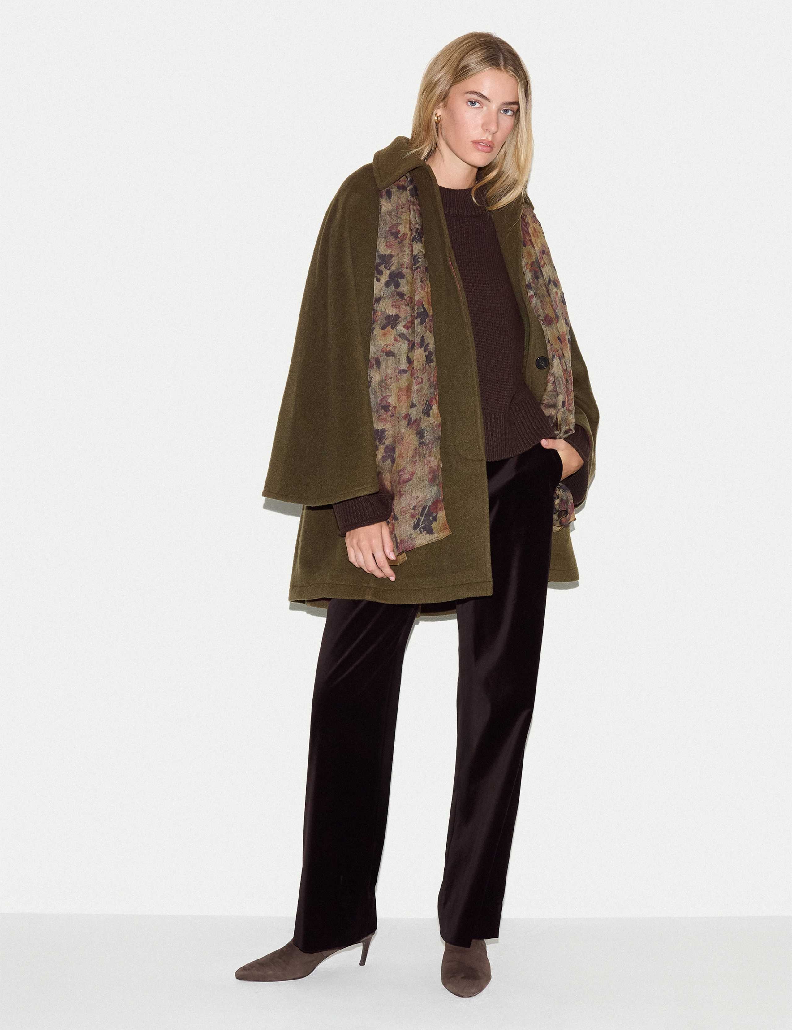 Pure Wool Oversized Collared Cape 5 of 6
