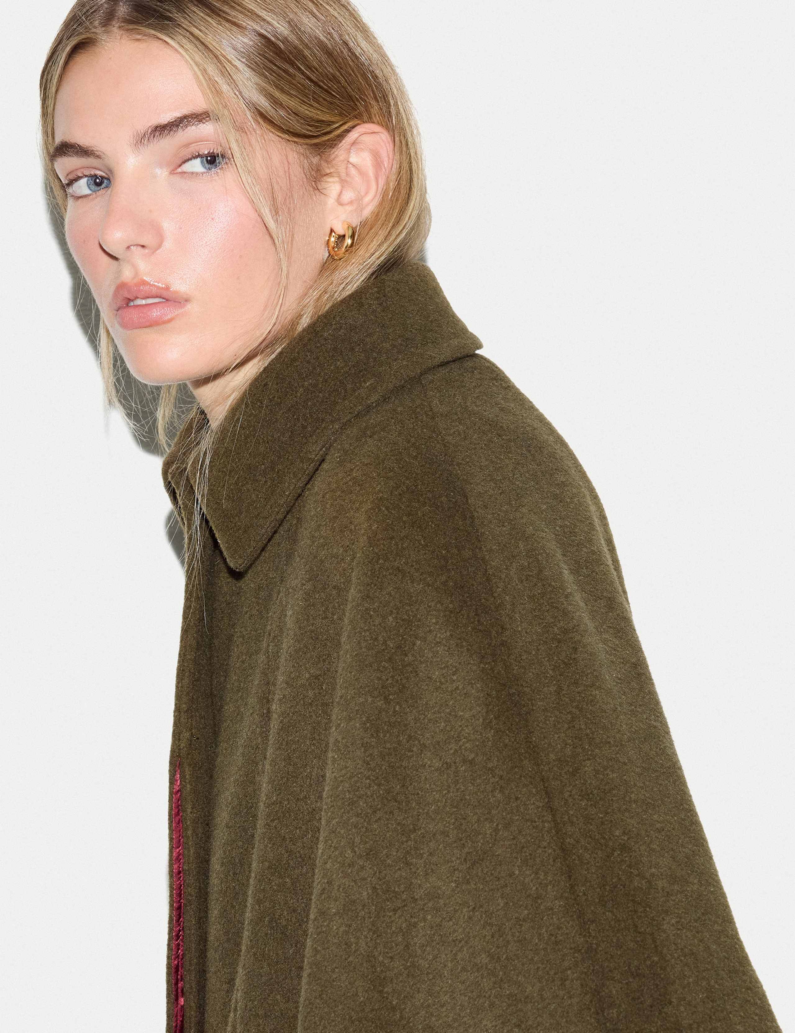 Pure Wool Oversized Collared Cape 6 of 6