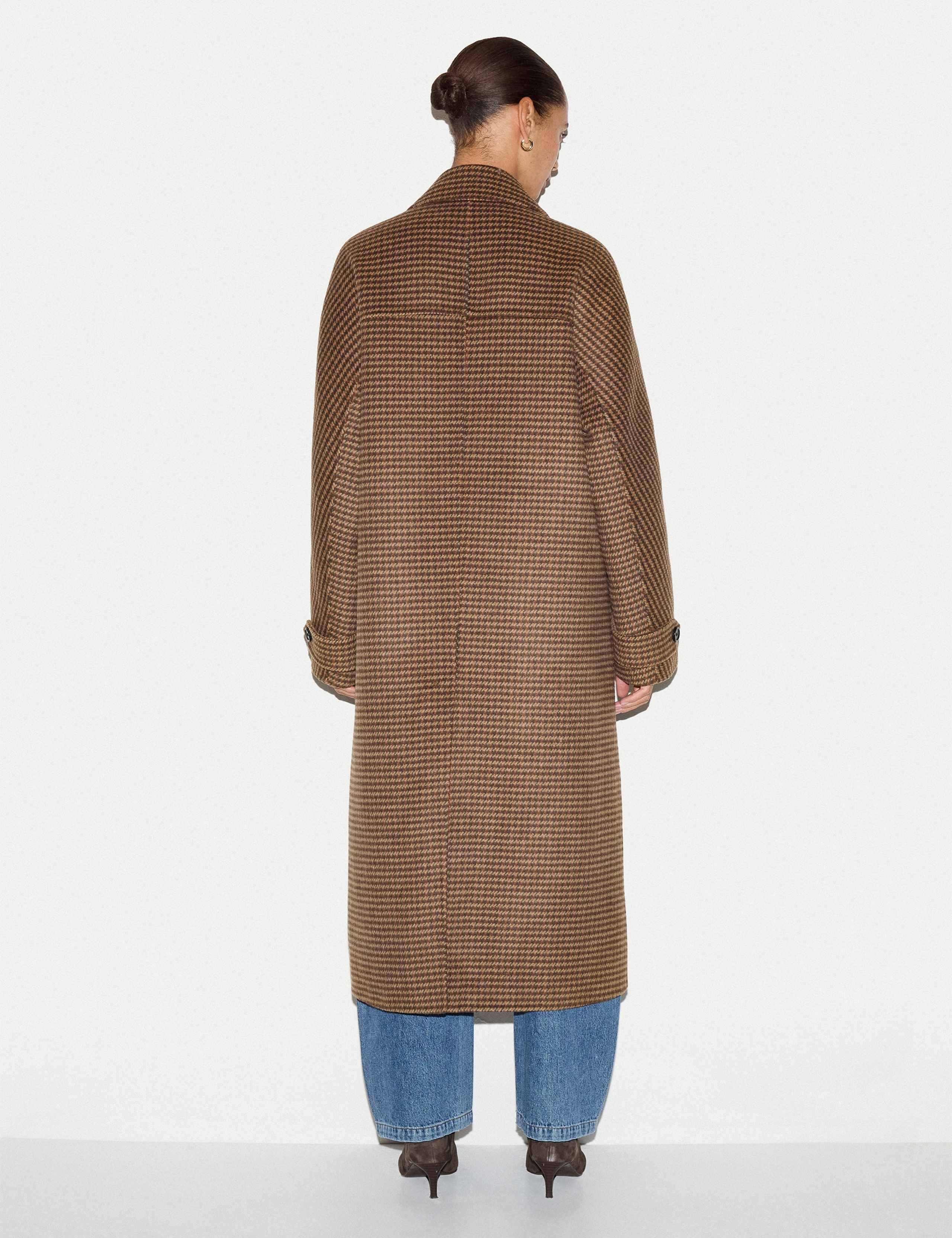 Double Faced Wool Blend Checked Coat 4 of 5