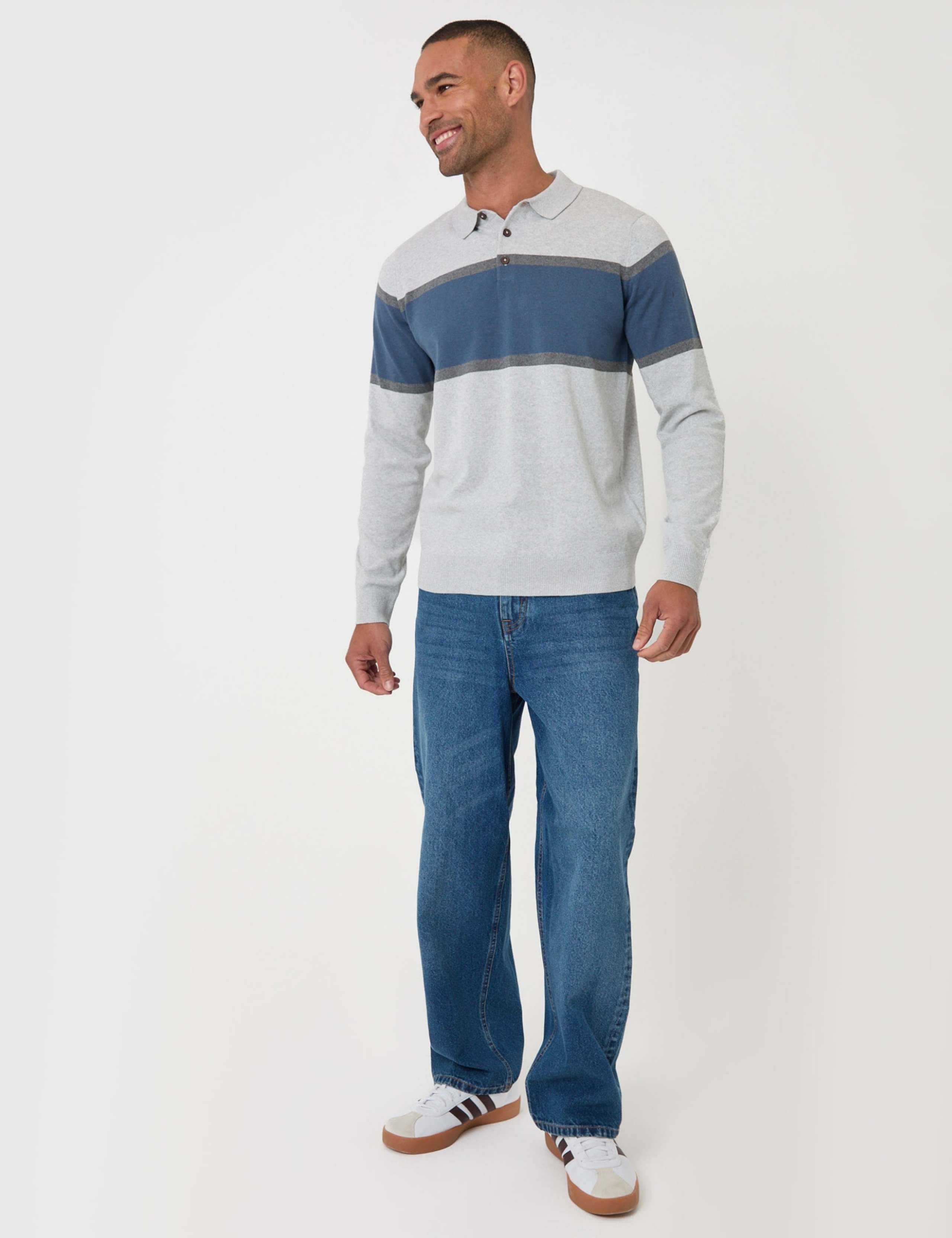 Boxy Fit Cotton Rich Rugby Polo Shirt 3 of 7