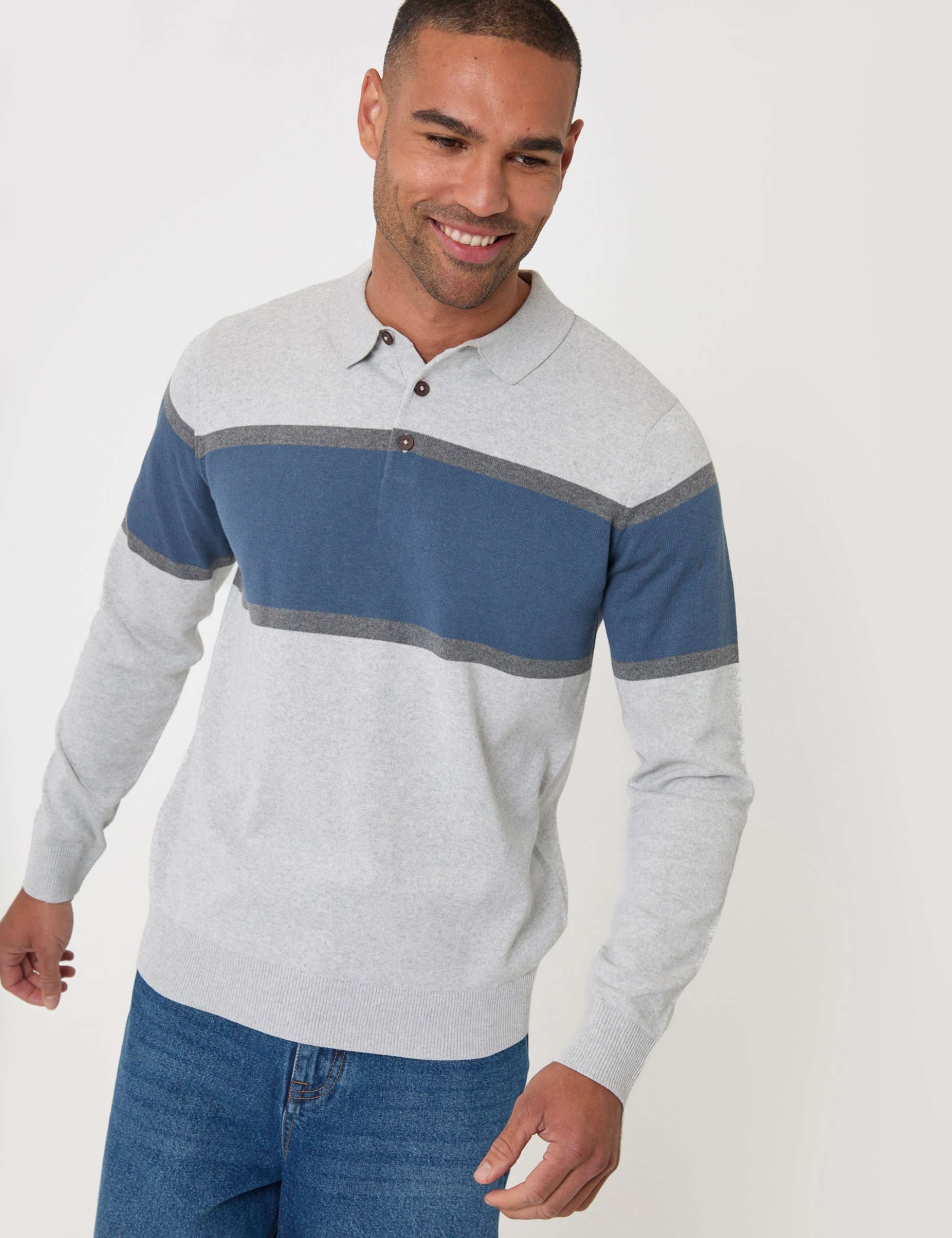 Boxy Fit Cotton Rich Rugby Polo Shirt 4 of 7
