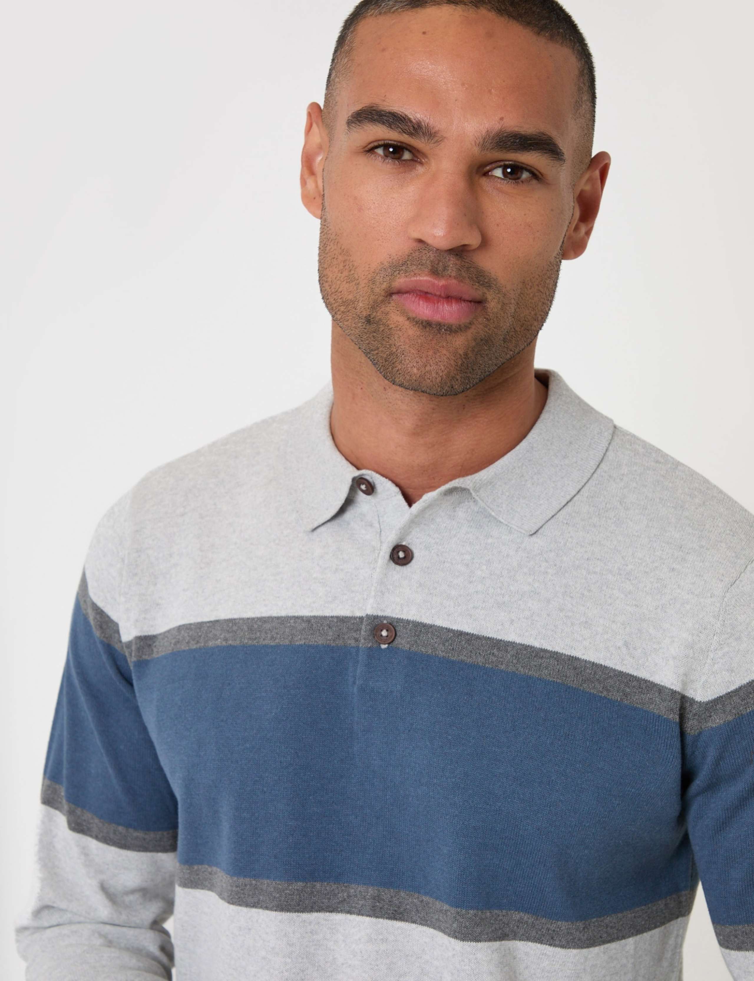 Boxy Fit Cotton Rich Rugby Polo Shirt 5 of 7