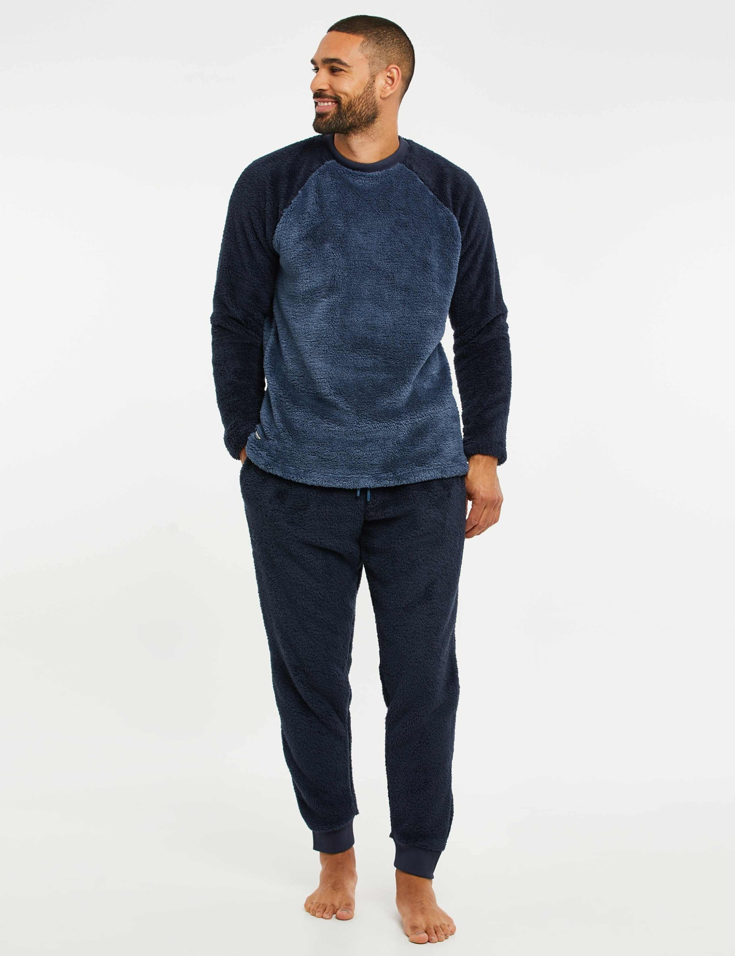Fleece Ribbed Cuffed Pyjama Set 1 of 5