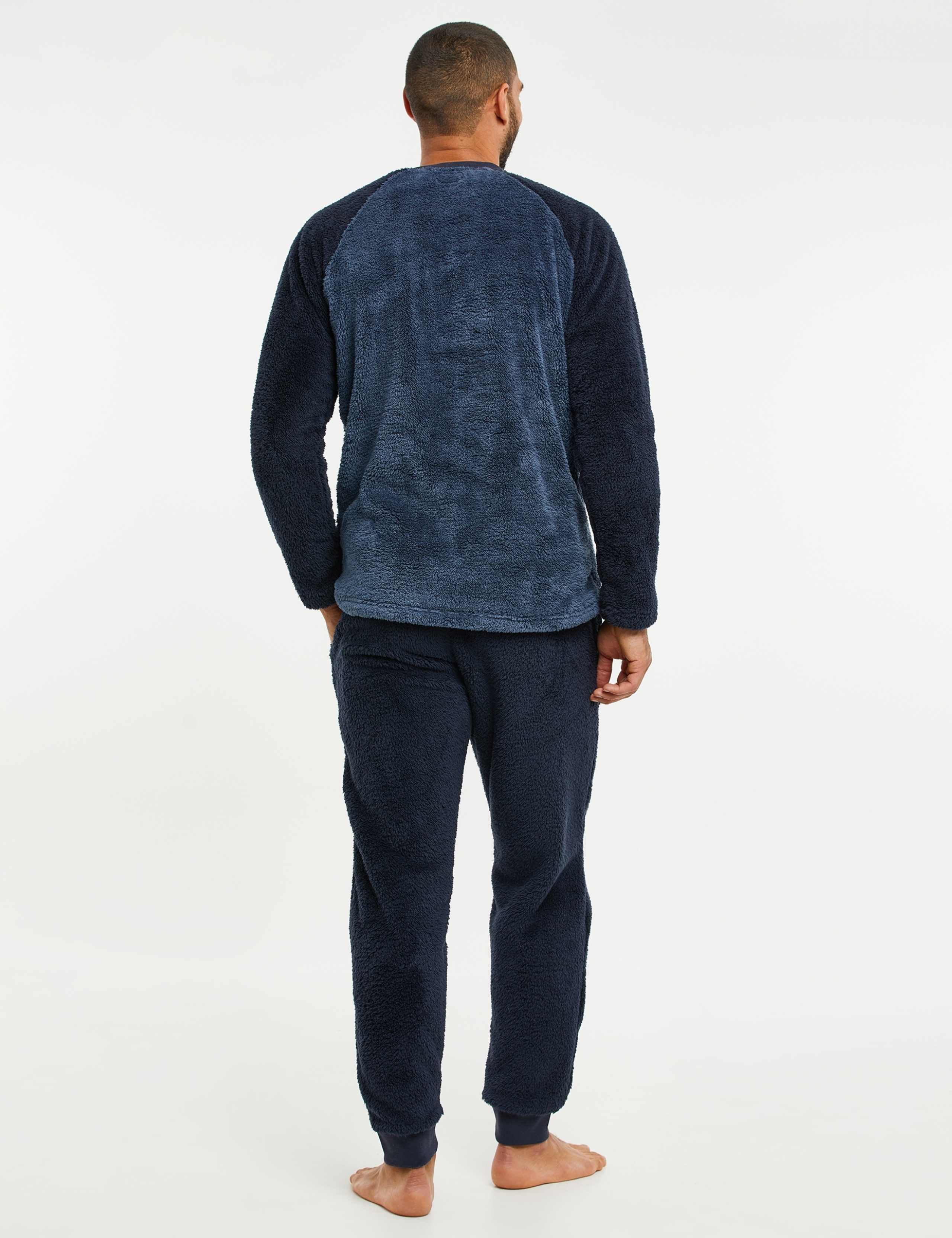 Fleece Ribbed Cuffed Pyjama Set 5 of 5