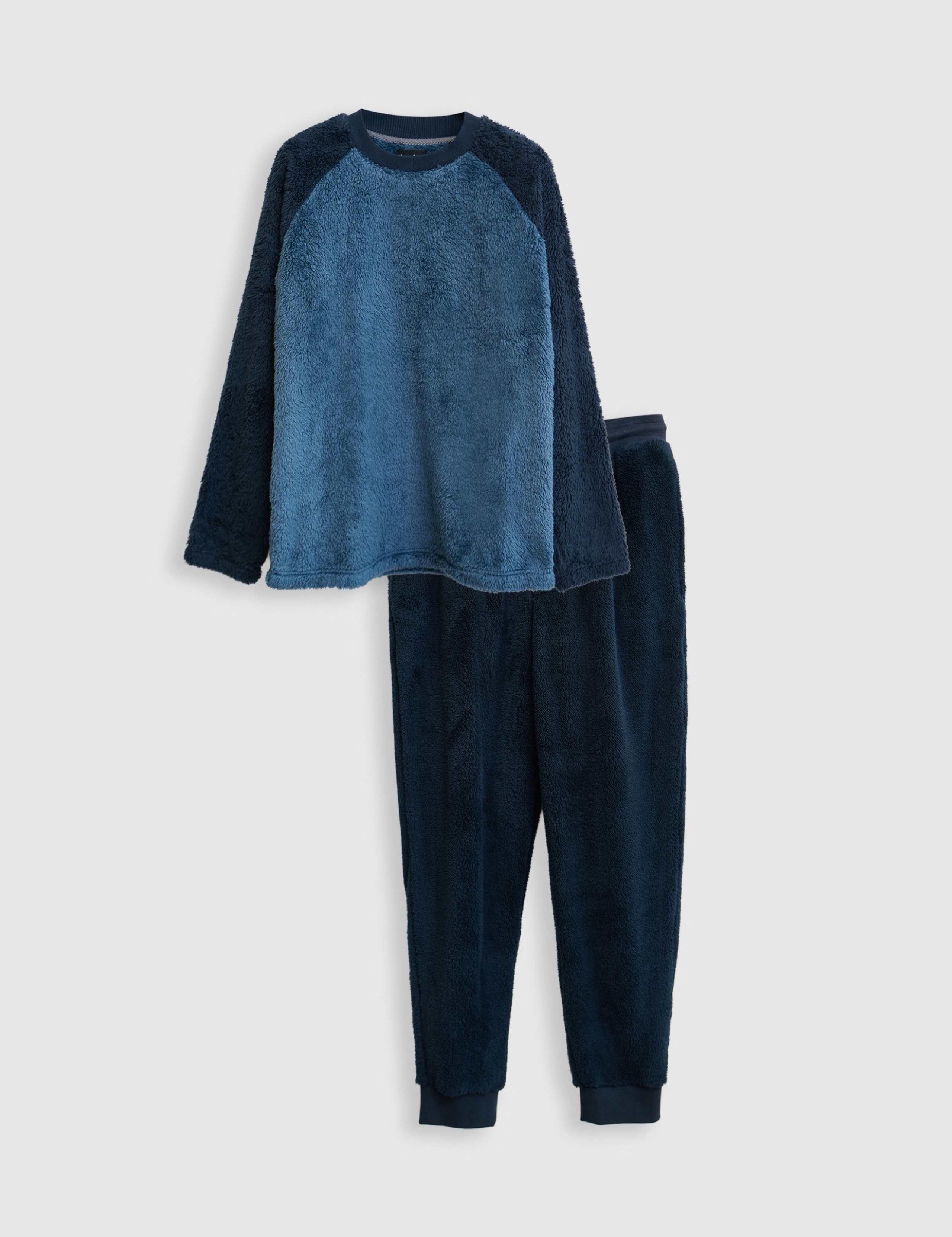 Fleece Ribbed Cuffed Pyjama Set 2 of 5