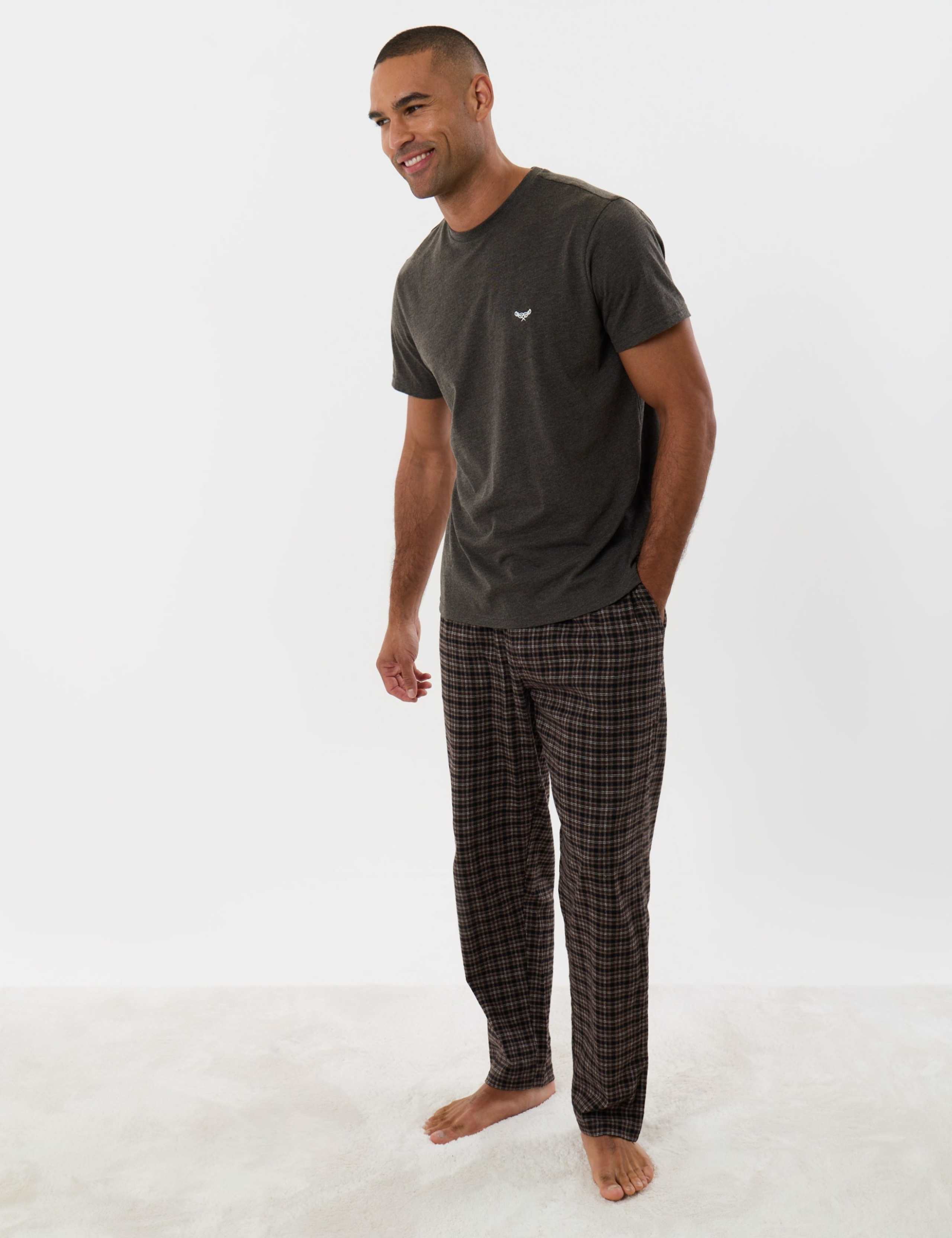 Cotton Rich Checked Pyjama Set 1 of 5