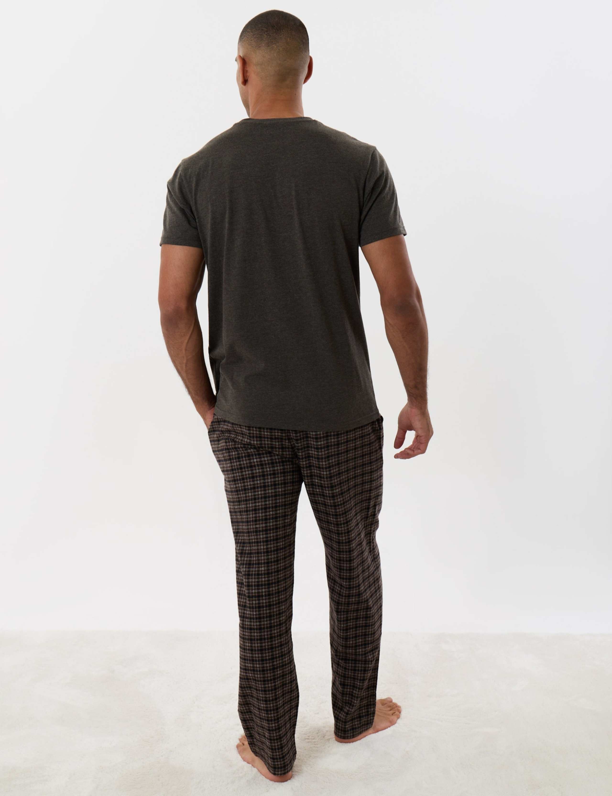 Cotton Rich Checked Pyjama Set 5 of 5
