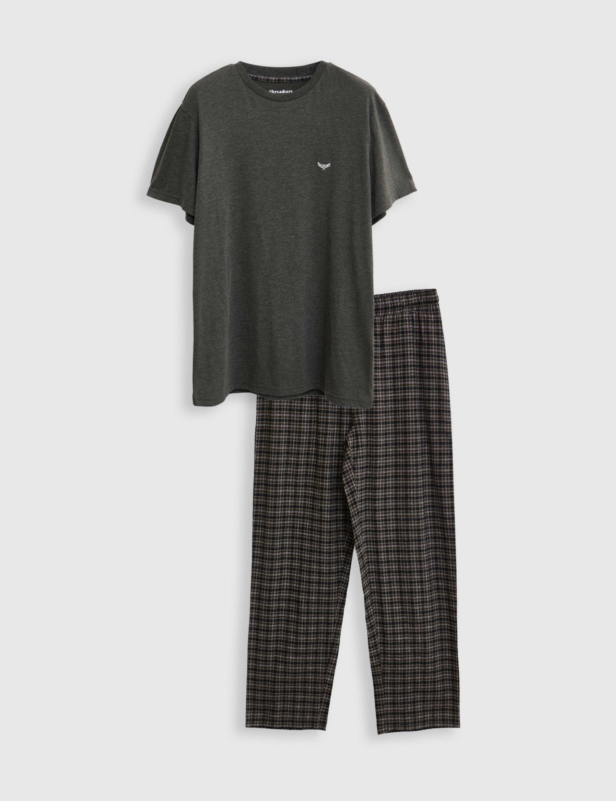 Cotton Rich Checked Pyjama Set 2 of 5