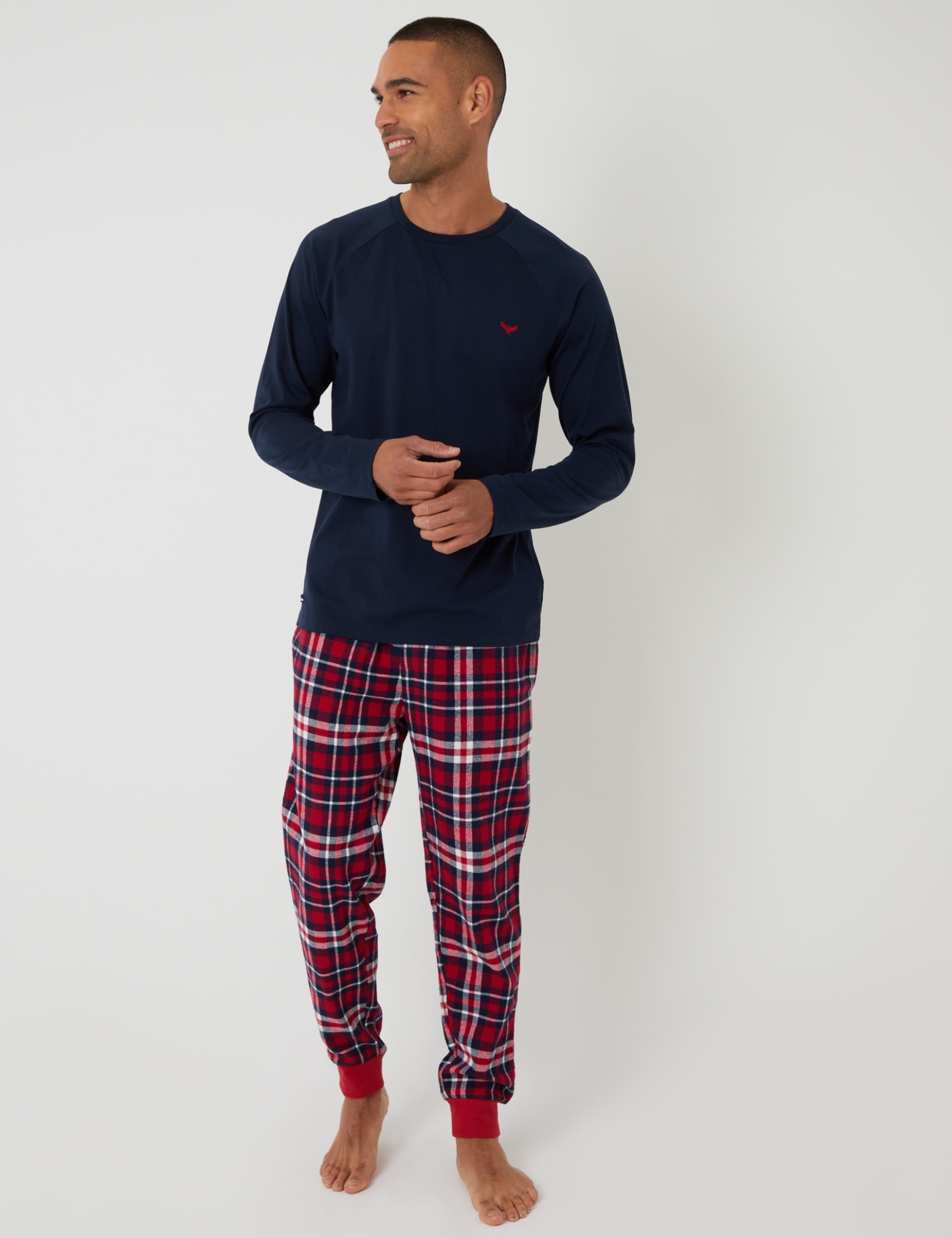Cotton Rich Checked Flannel Pyjama Set 3 of 5