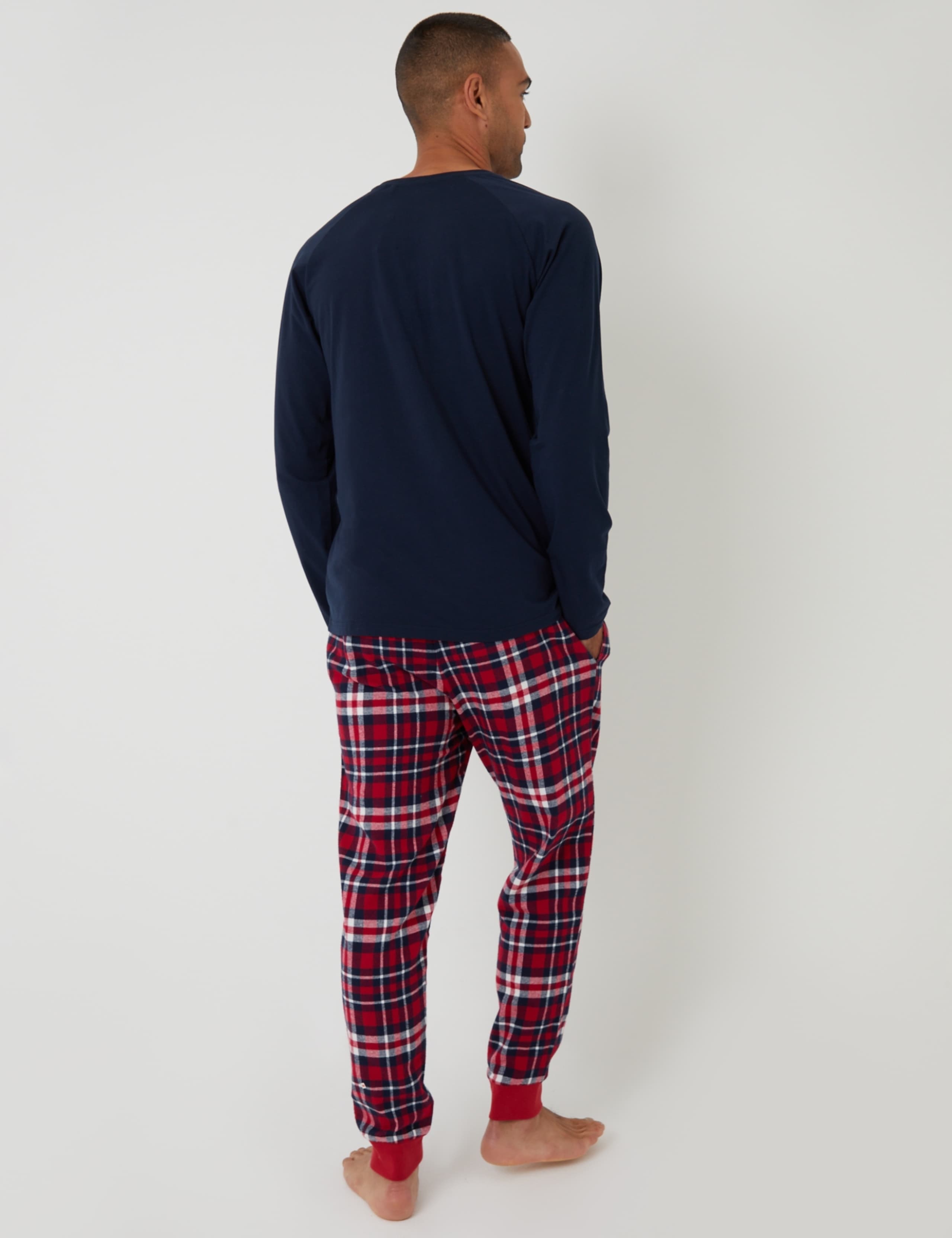 Cotton Rich Checked Flannel Pyjama Set 5 of 5