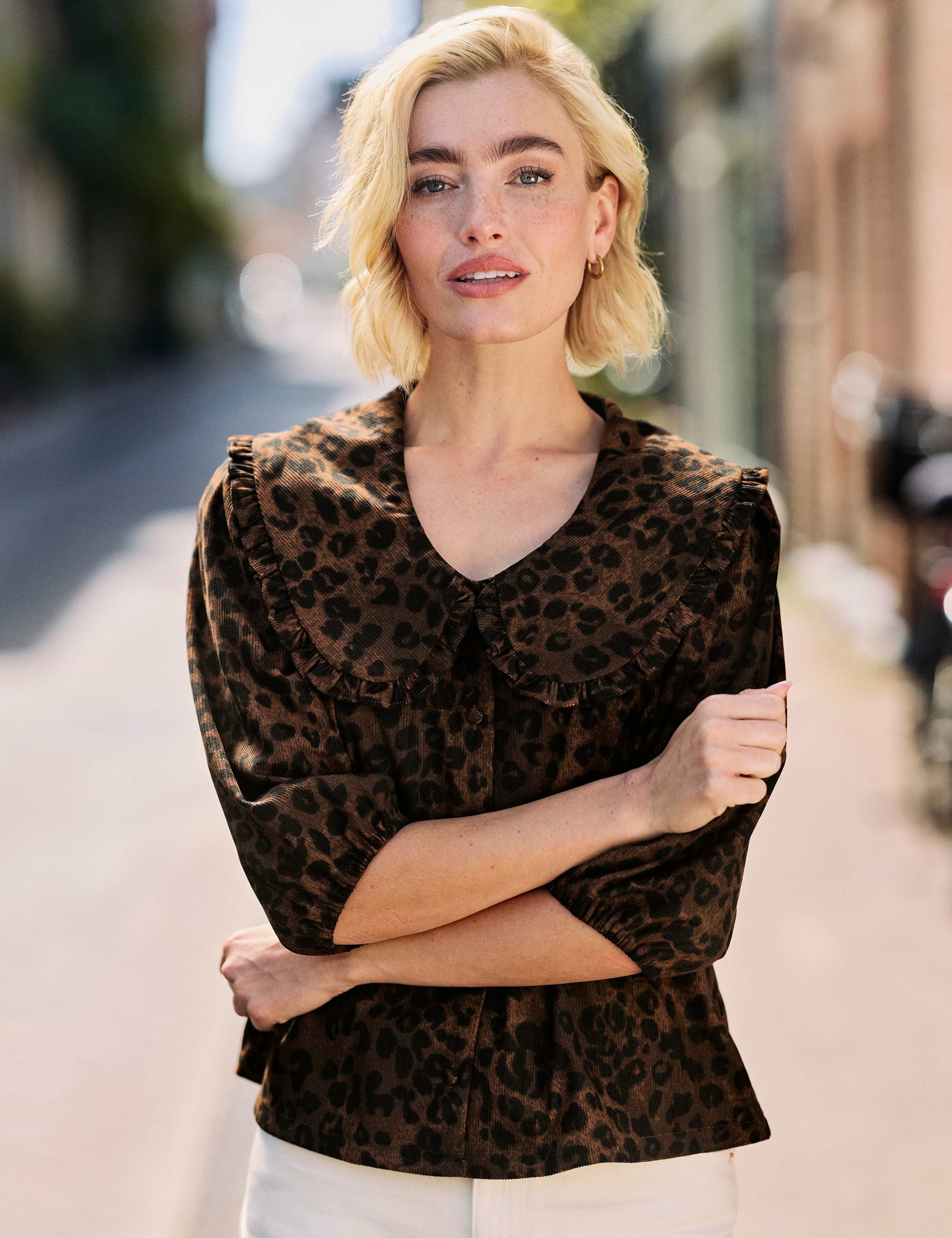 Cord Collared Relaxed Blouse 1 of 8