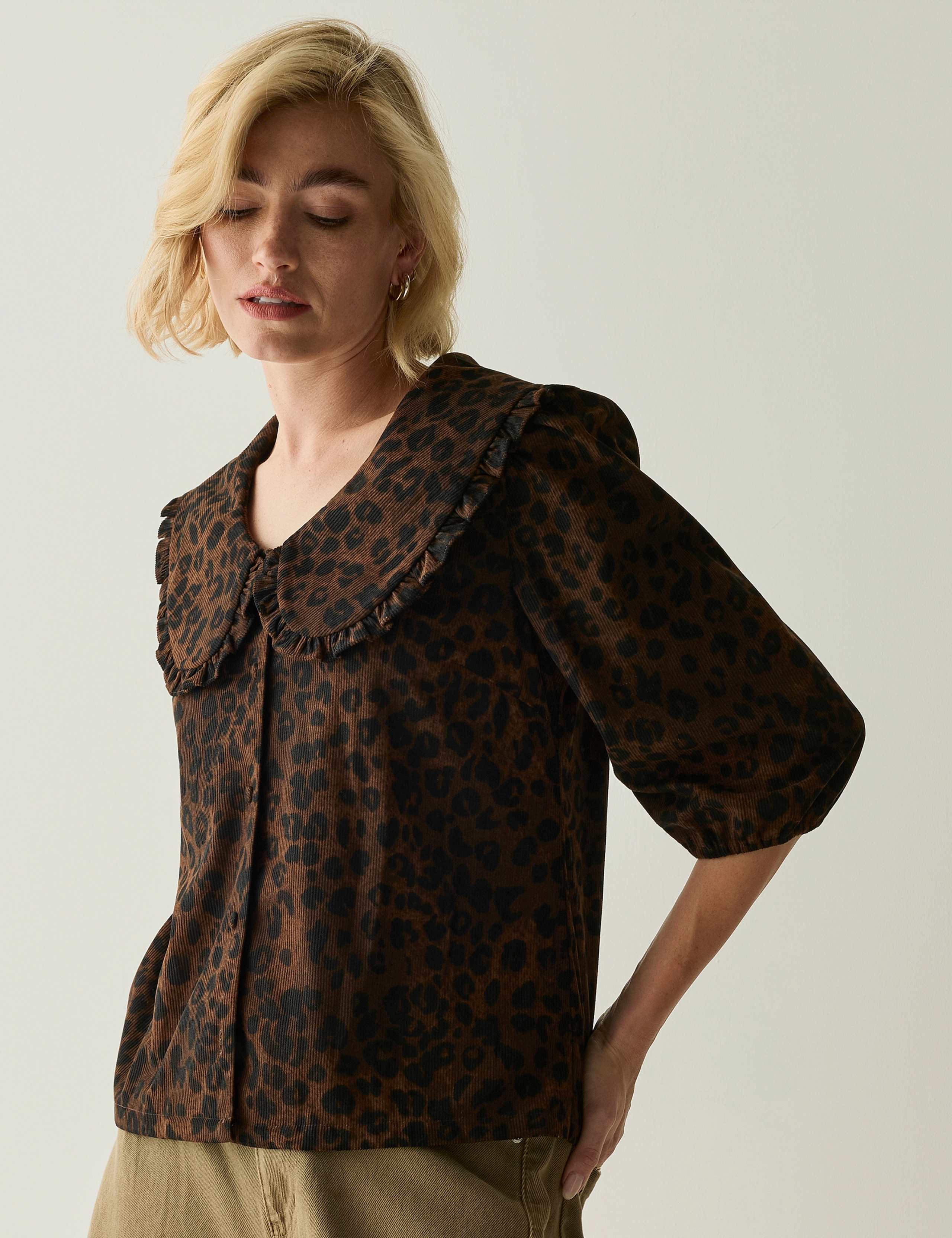 Cord Collared Relaxed Blouse 7 of 8