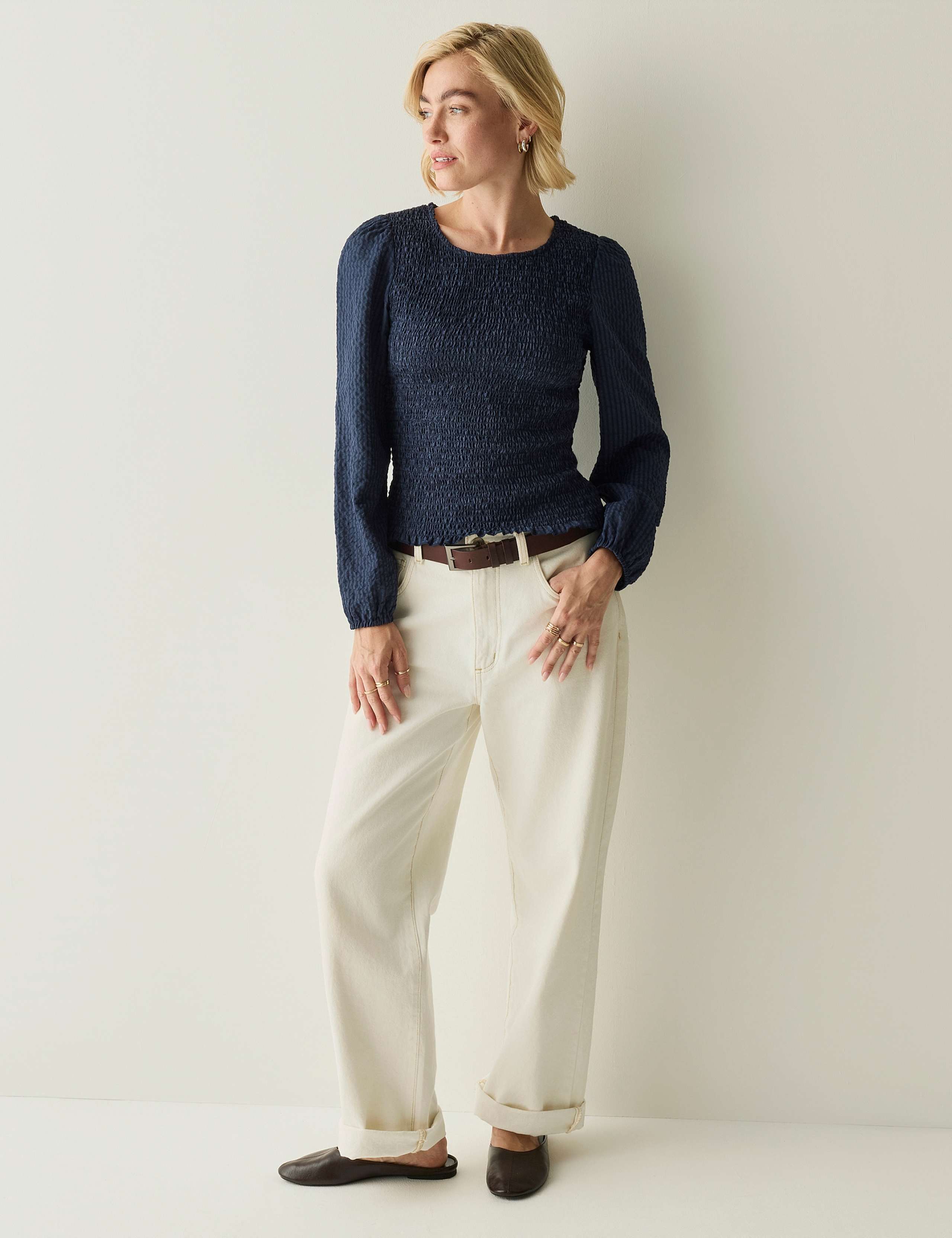 Textured Shirred Top 3 of 8