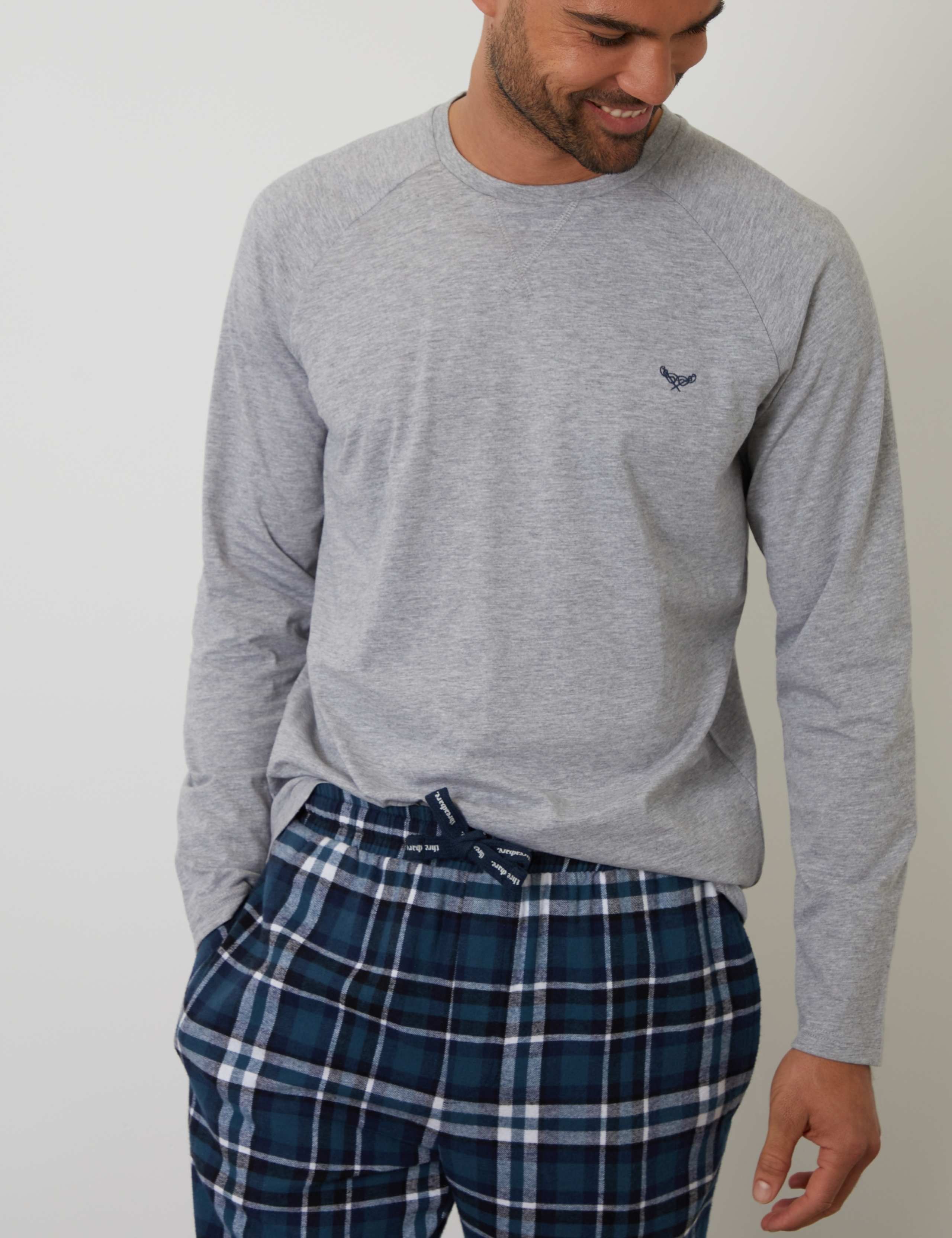 Cotton Rich Checked Flannel Pyjama Set 4 of 5
